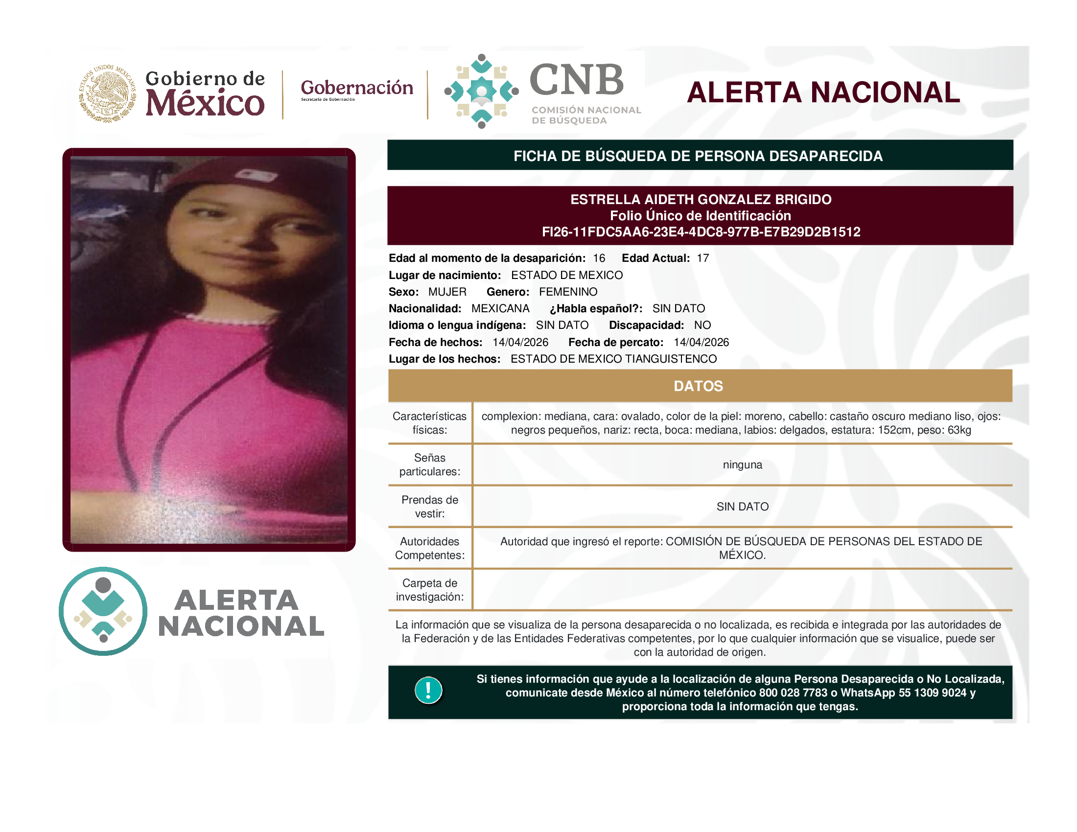 ESTRELLA AIDETH GONZALEZ BRIGIDO