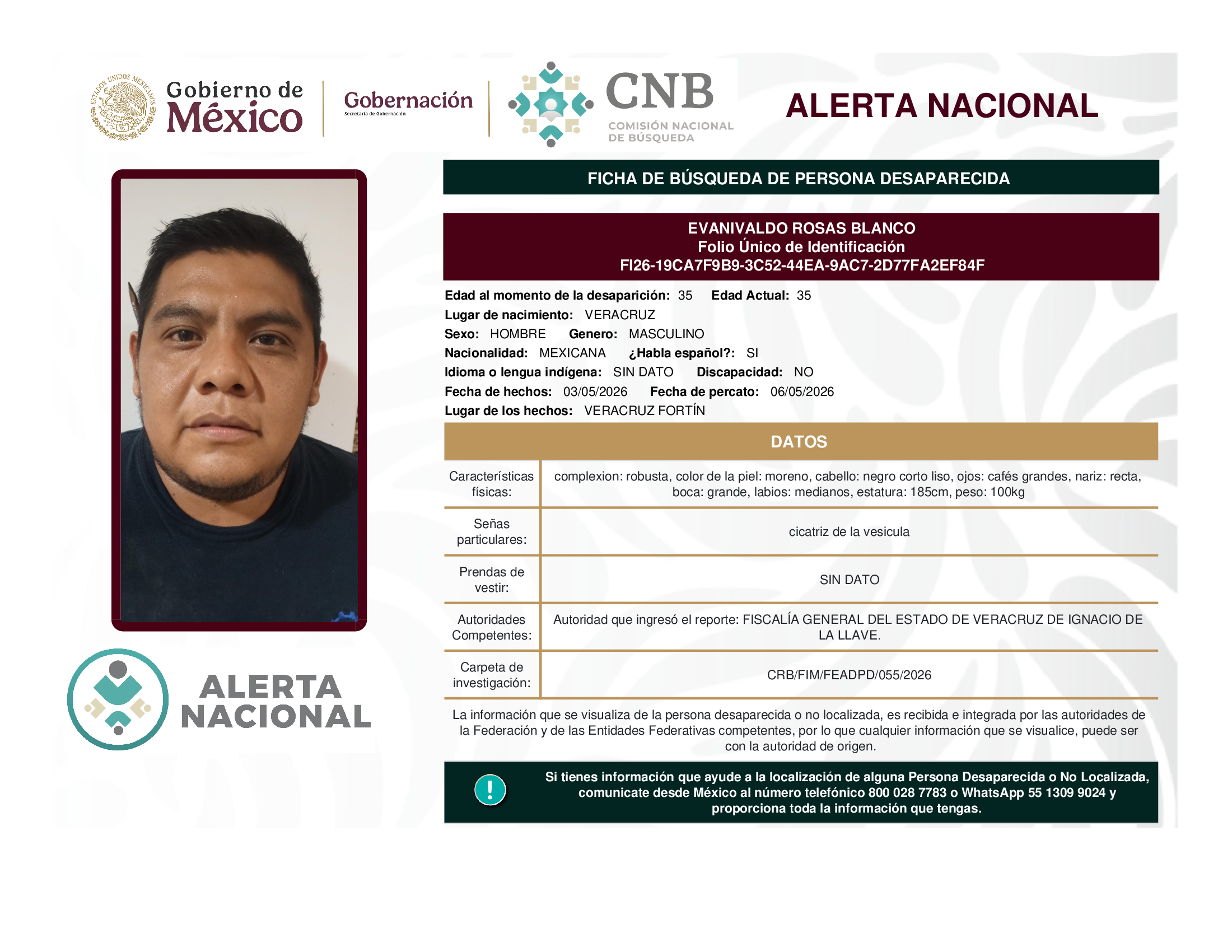 EVANIVALDO ROSAS BLANCO