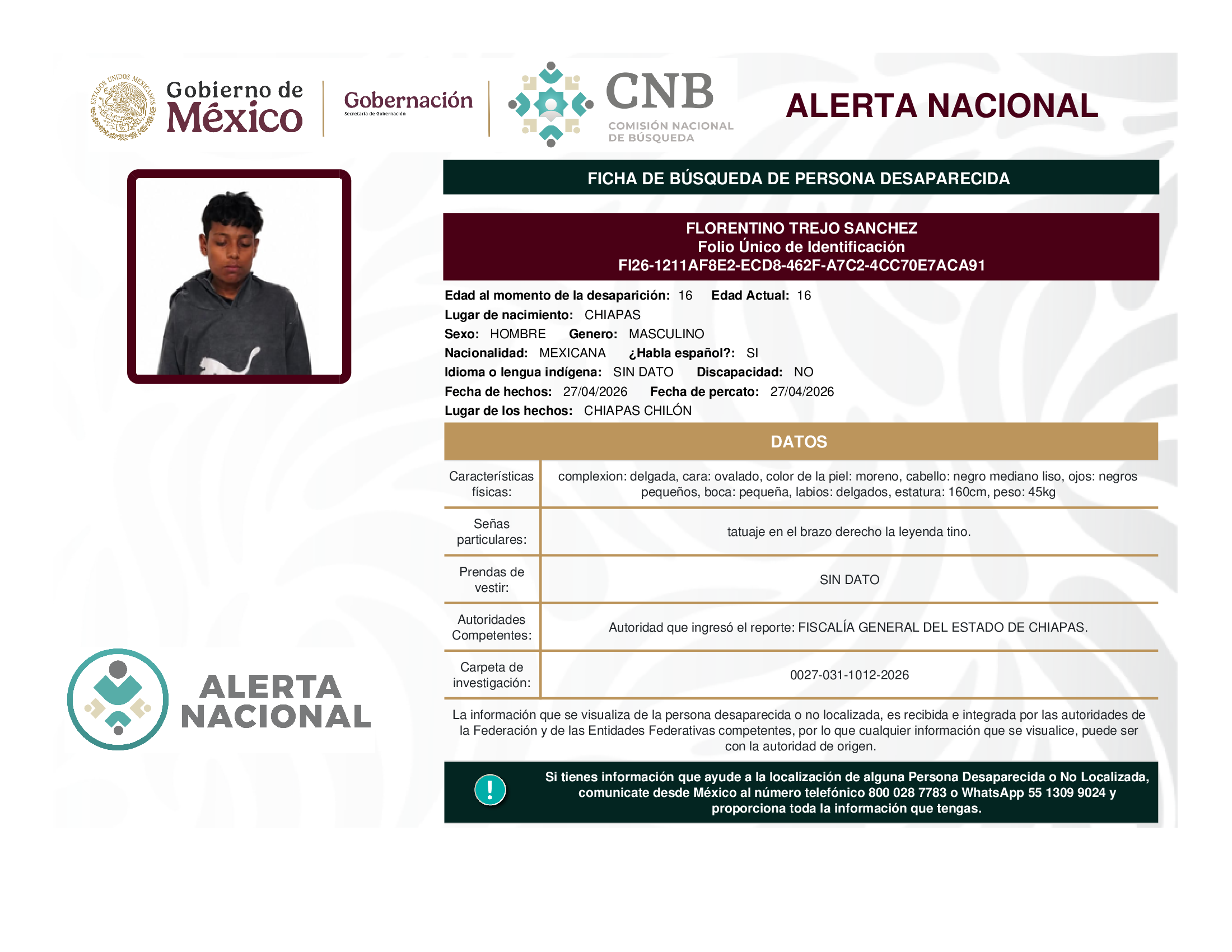 FLORENTINO TREJO SANCHEZ