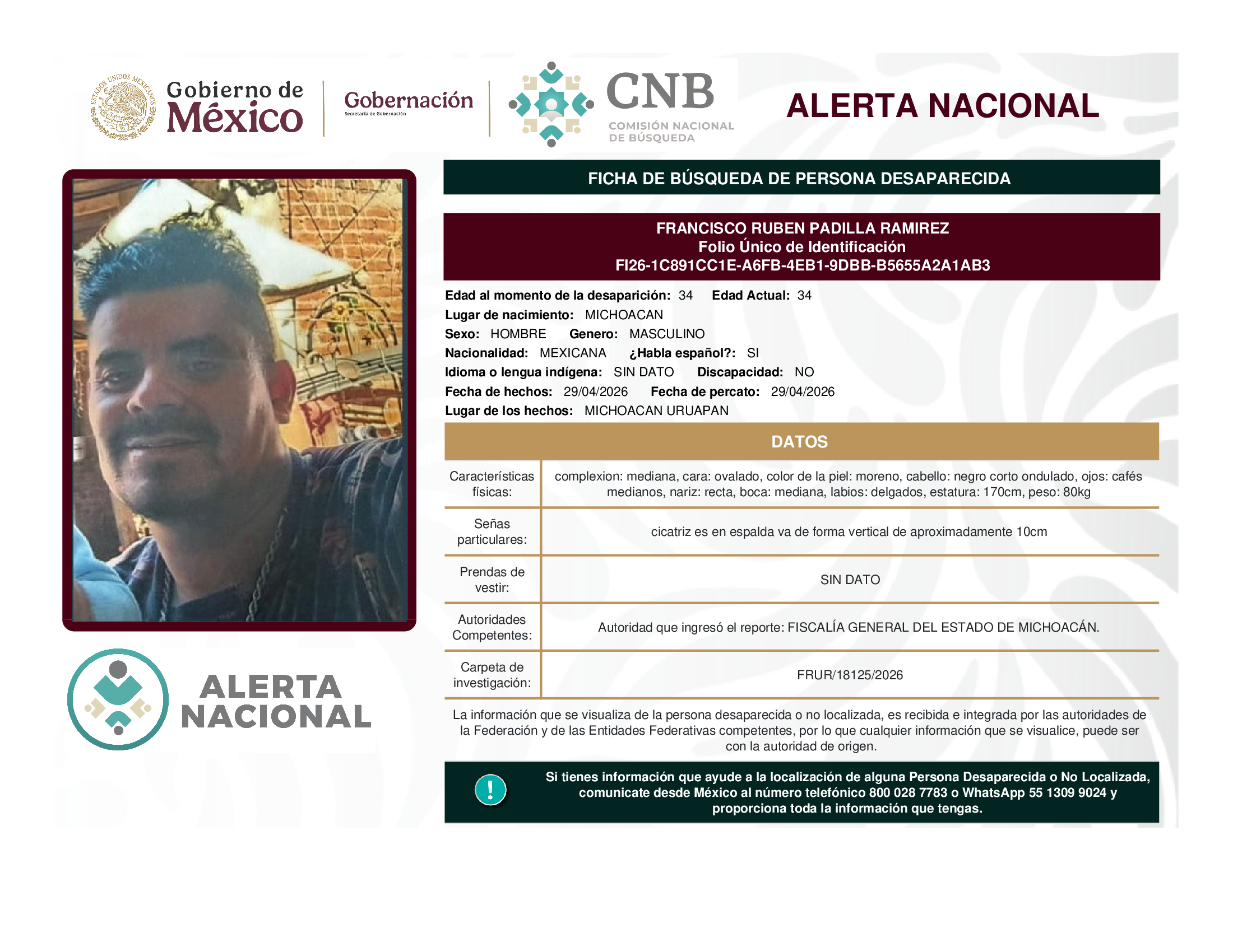 FRANCISCO RUBEN PADILLA RAMIREZ