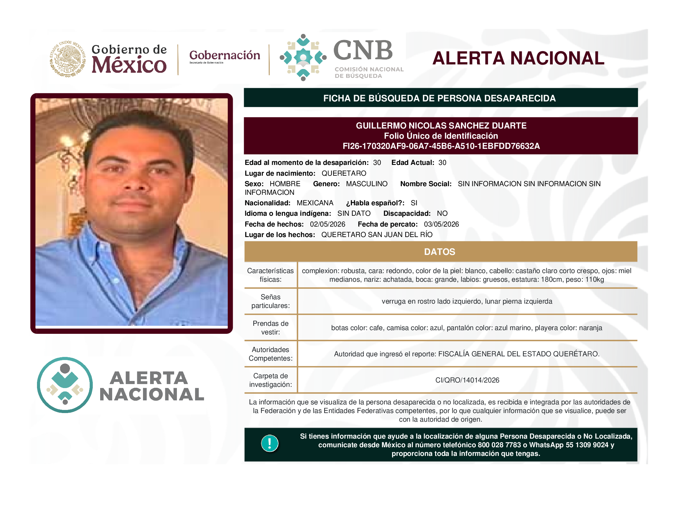 GUILLERMO NICOLAS SANCHEZ DUARTE