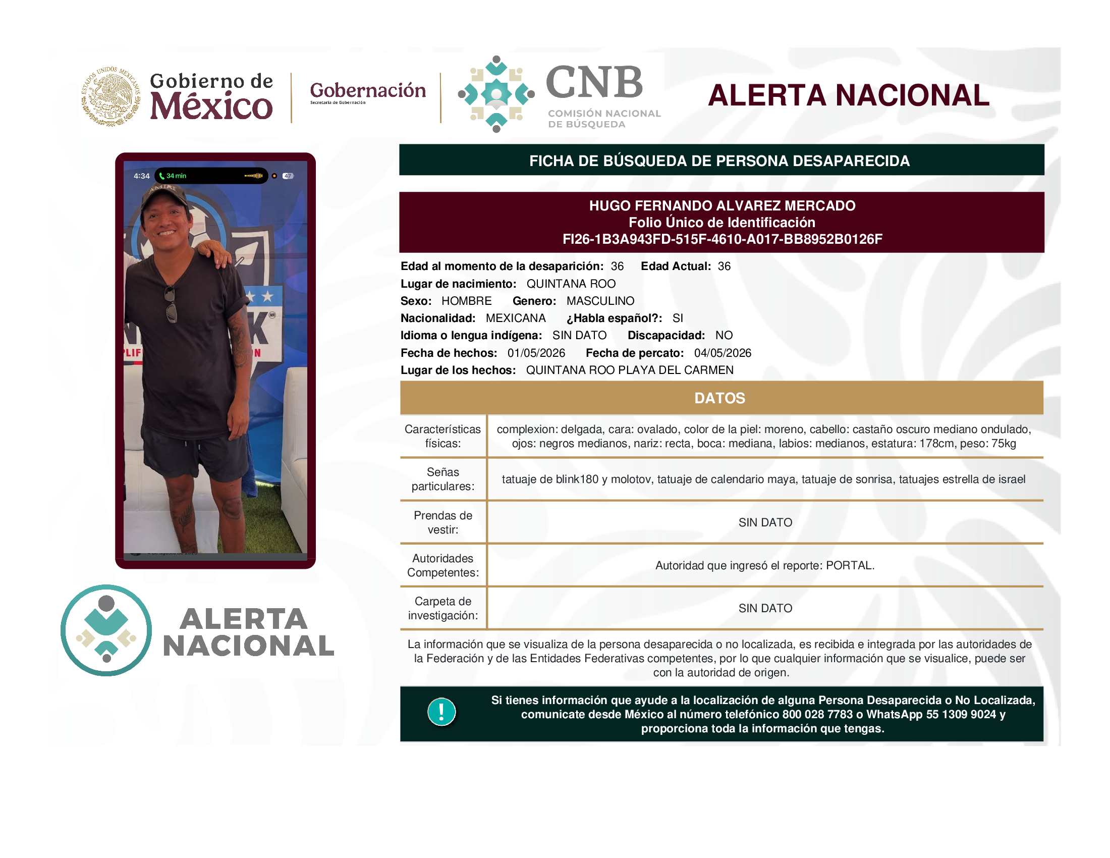 HUGO FERNANDO ALVAREZ MERCADO
