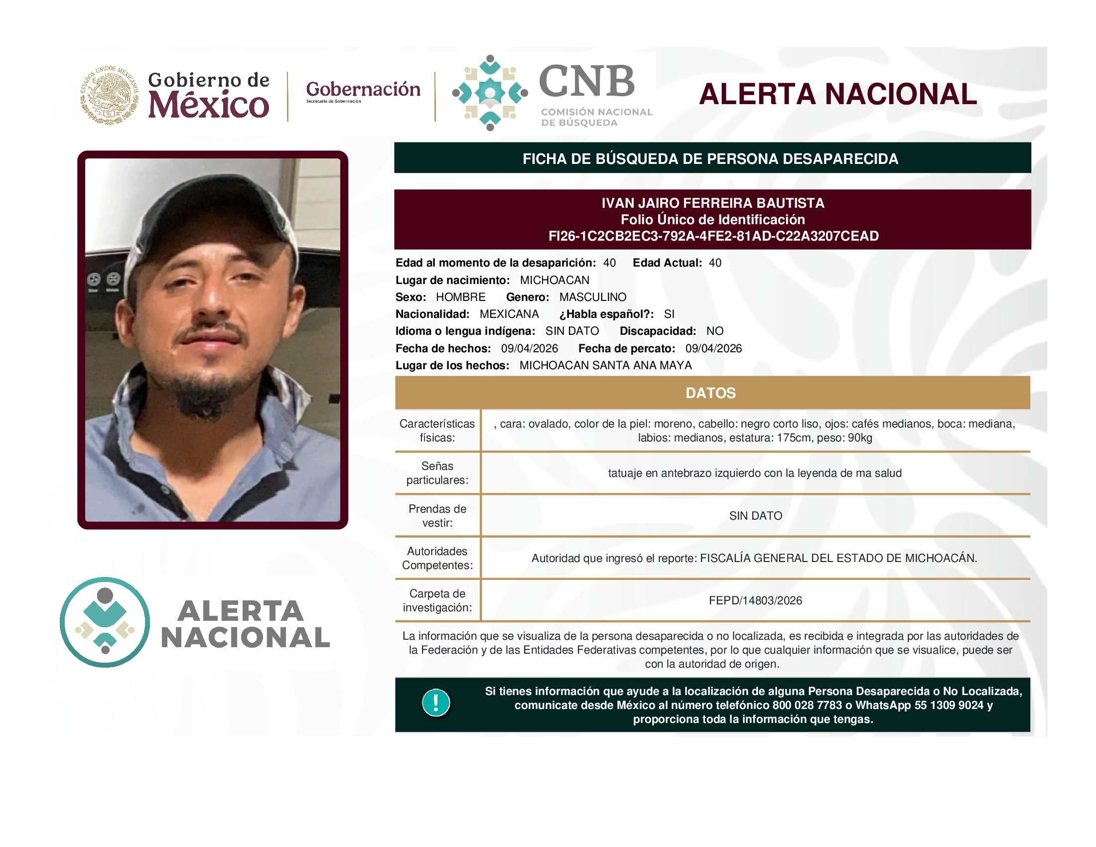 IVAN JAIRO FERREIRA BAUTISTA