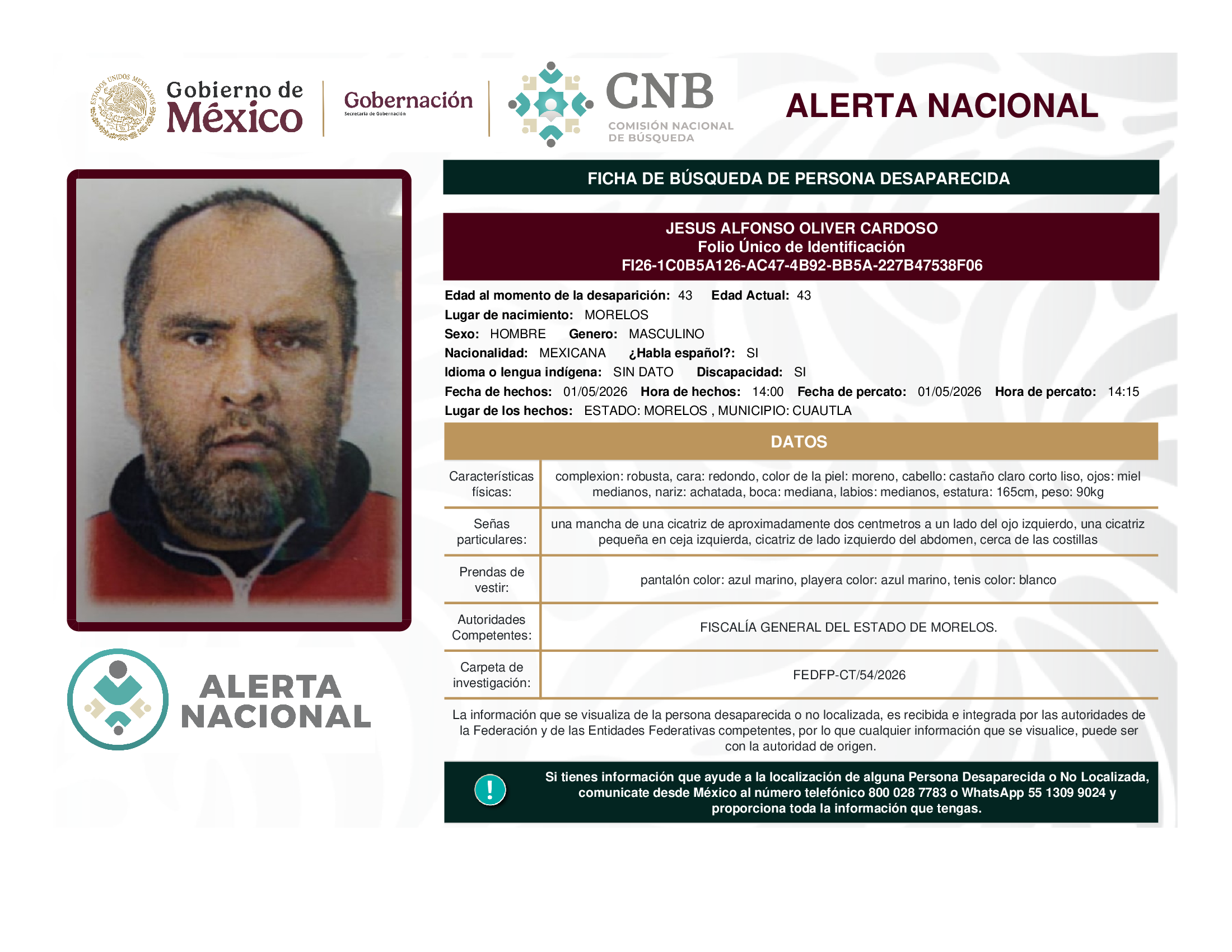 JESUS ALFONSO OLIVER CARDOSO