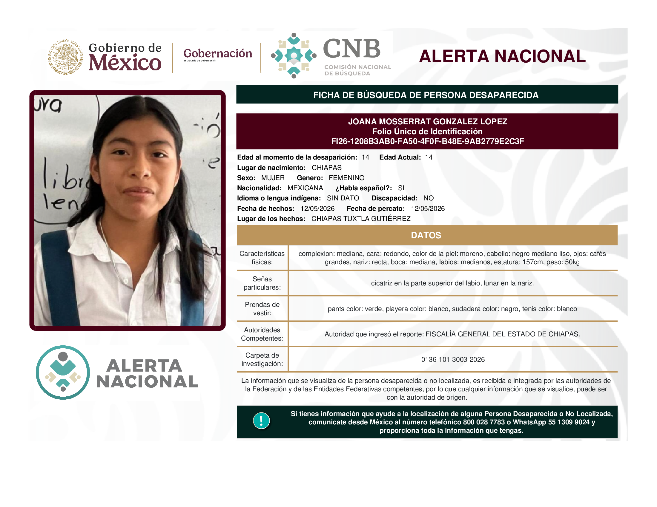 JOANA MOSSERRAT GONZALEZ LOPEZ