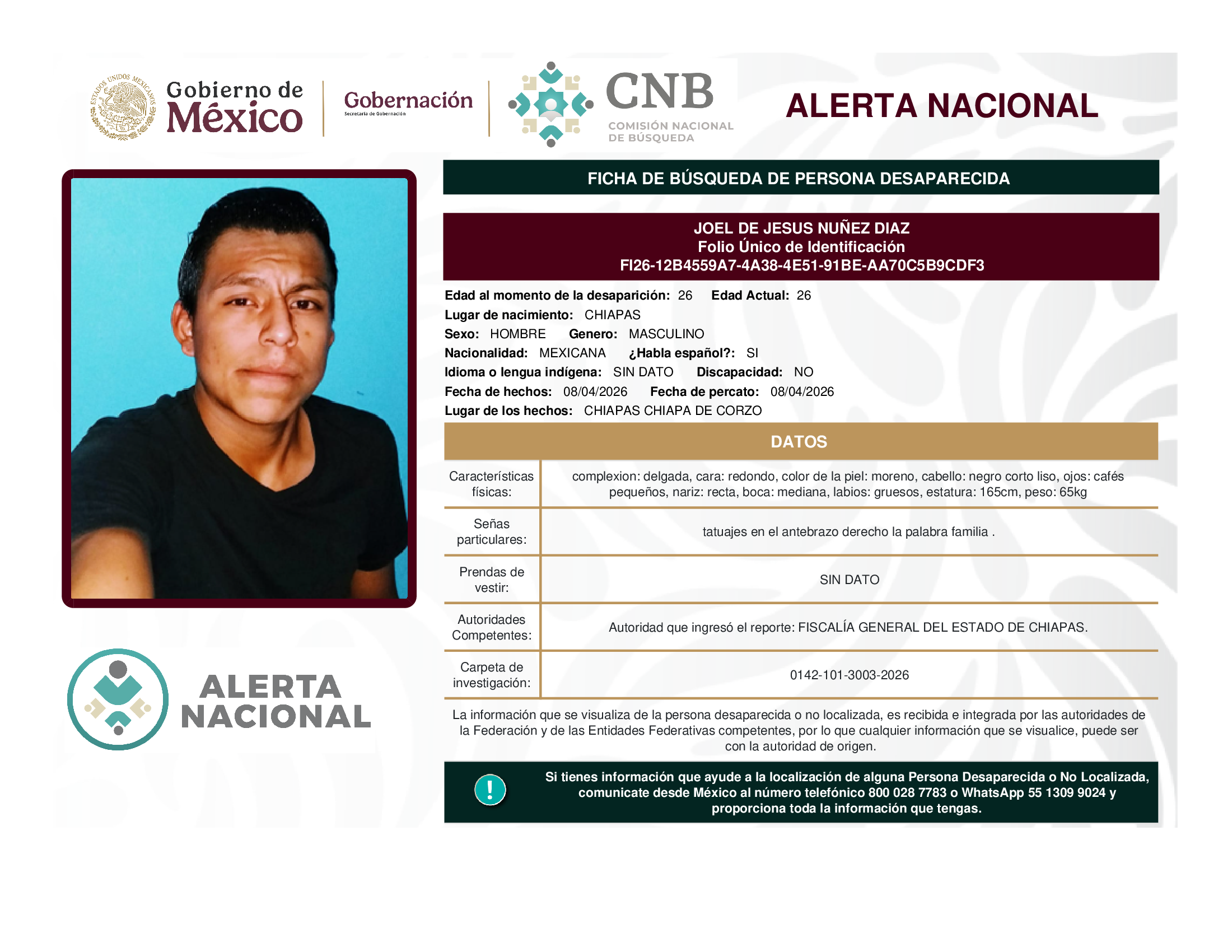 JOEL DE JESUS NUÑEZ DIAZ