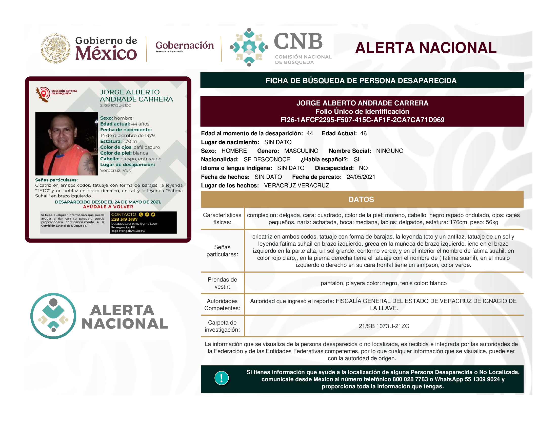 JORGE ALBERTO ANDRADE CARRERA