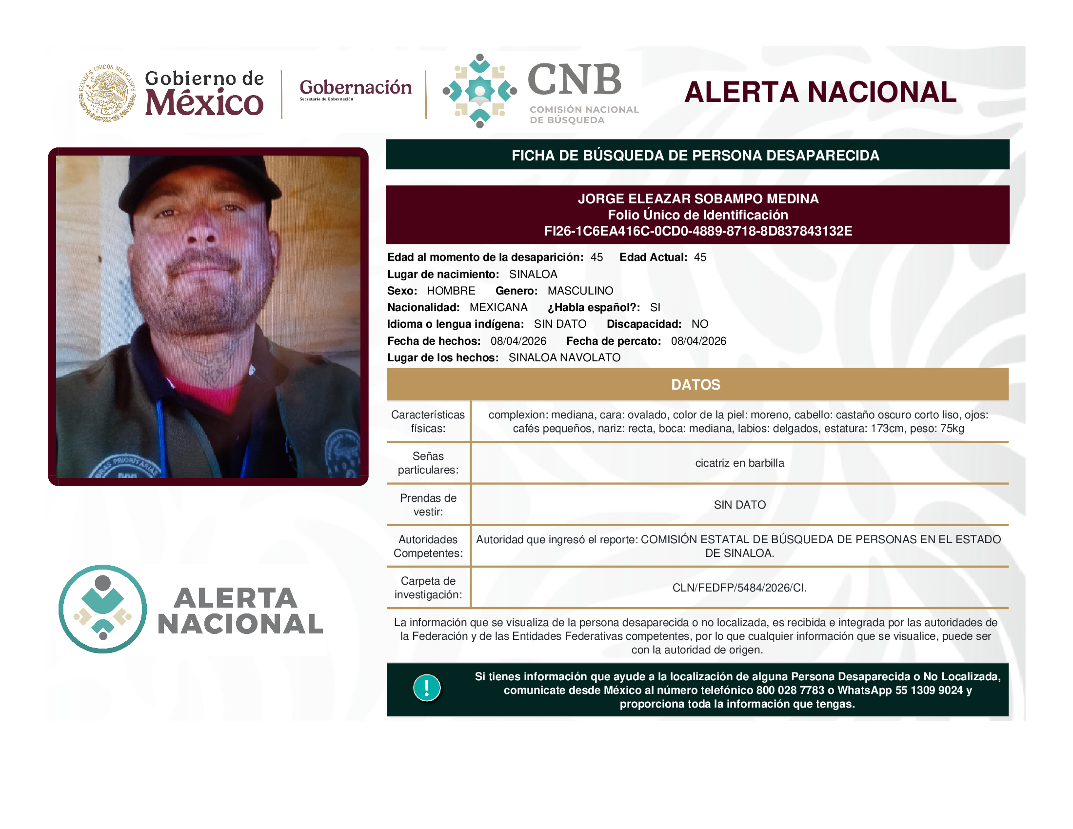 JORGE ELEAZAR SOBAMPO MEDINA