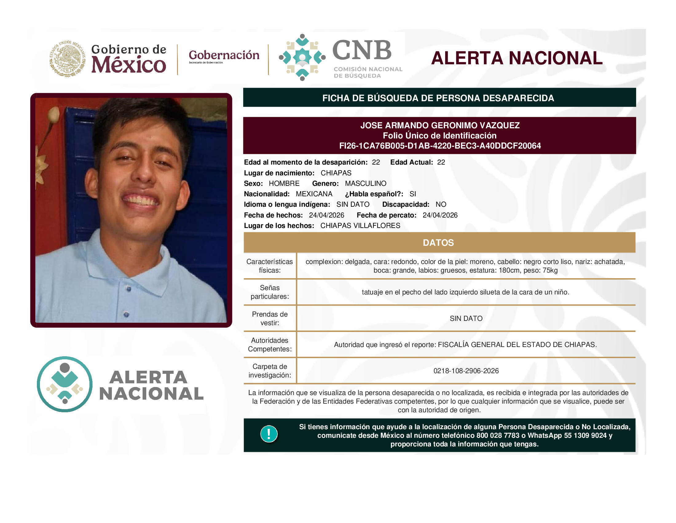 JOSE ARMANDO GERONIMO VAZQUEZ