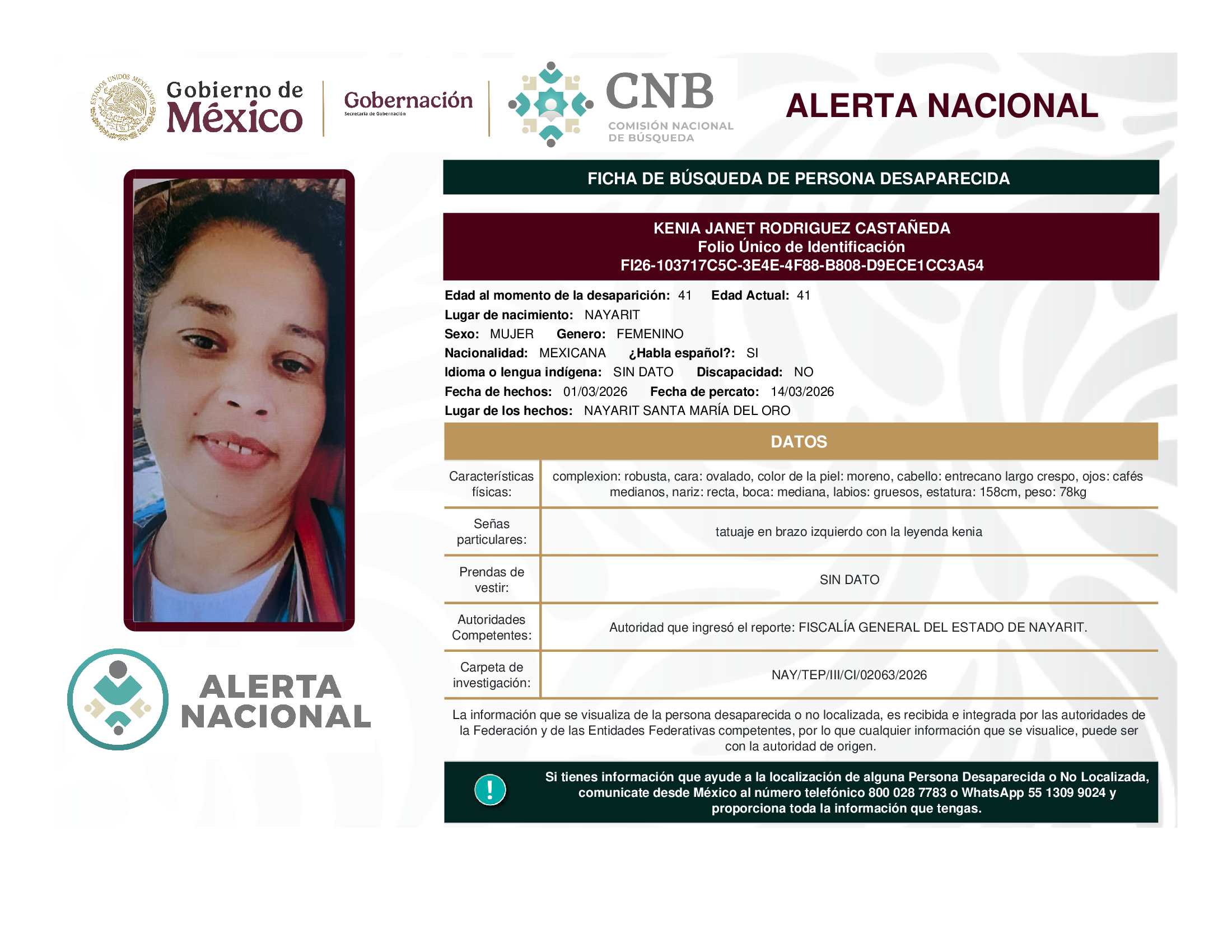 KENIA JANET RODRIGUEZ CASTAÑEDA