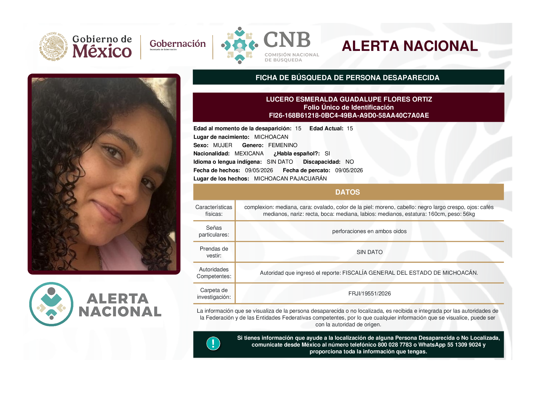 LUCERO ESMERALDA GUADALUPE FLORES ORTIZ