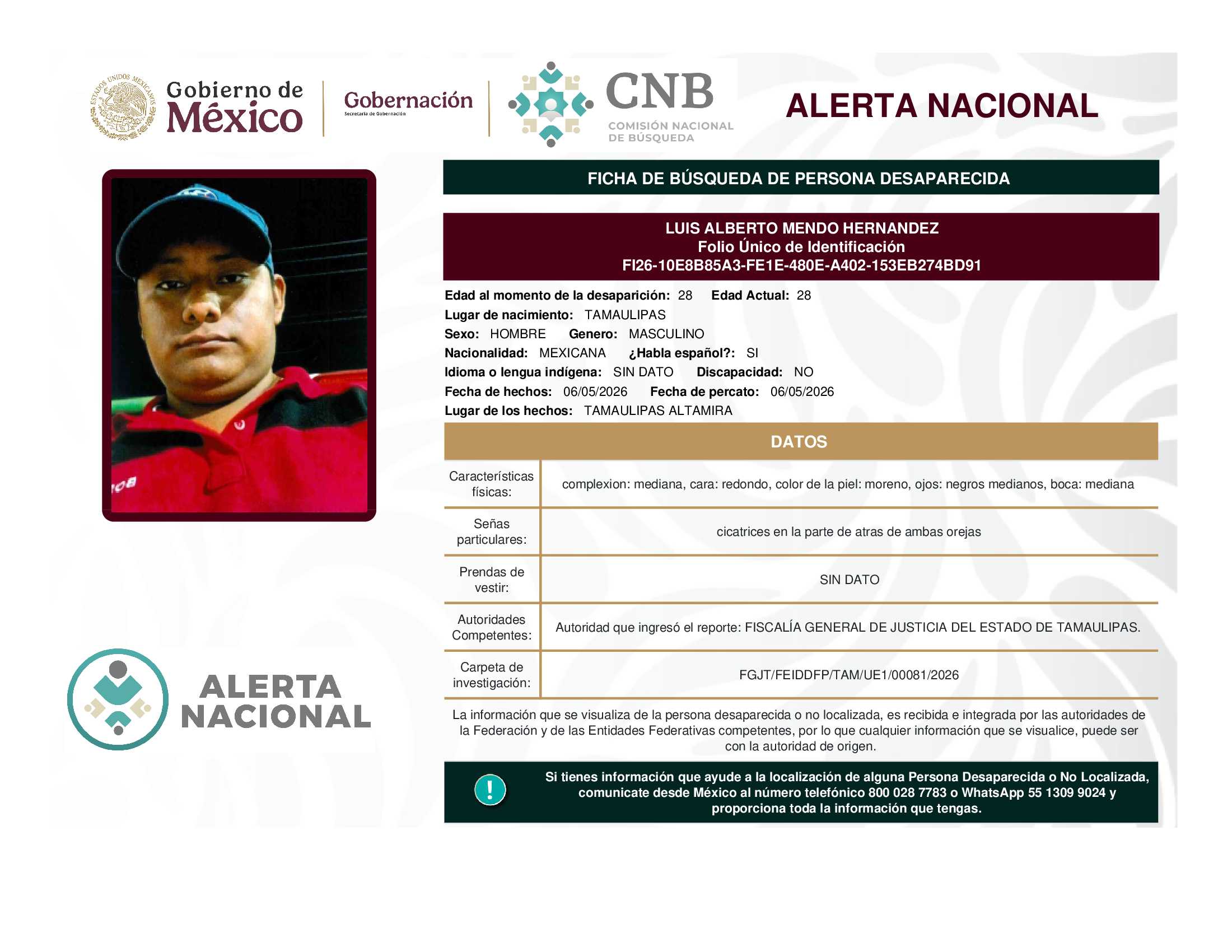 LUIS ALBERTO MENDO HERNANDEZ