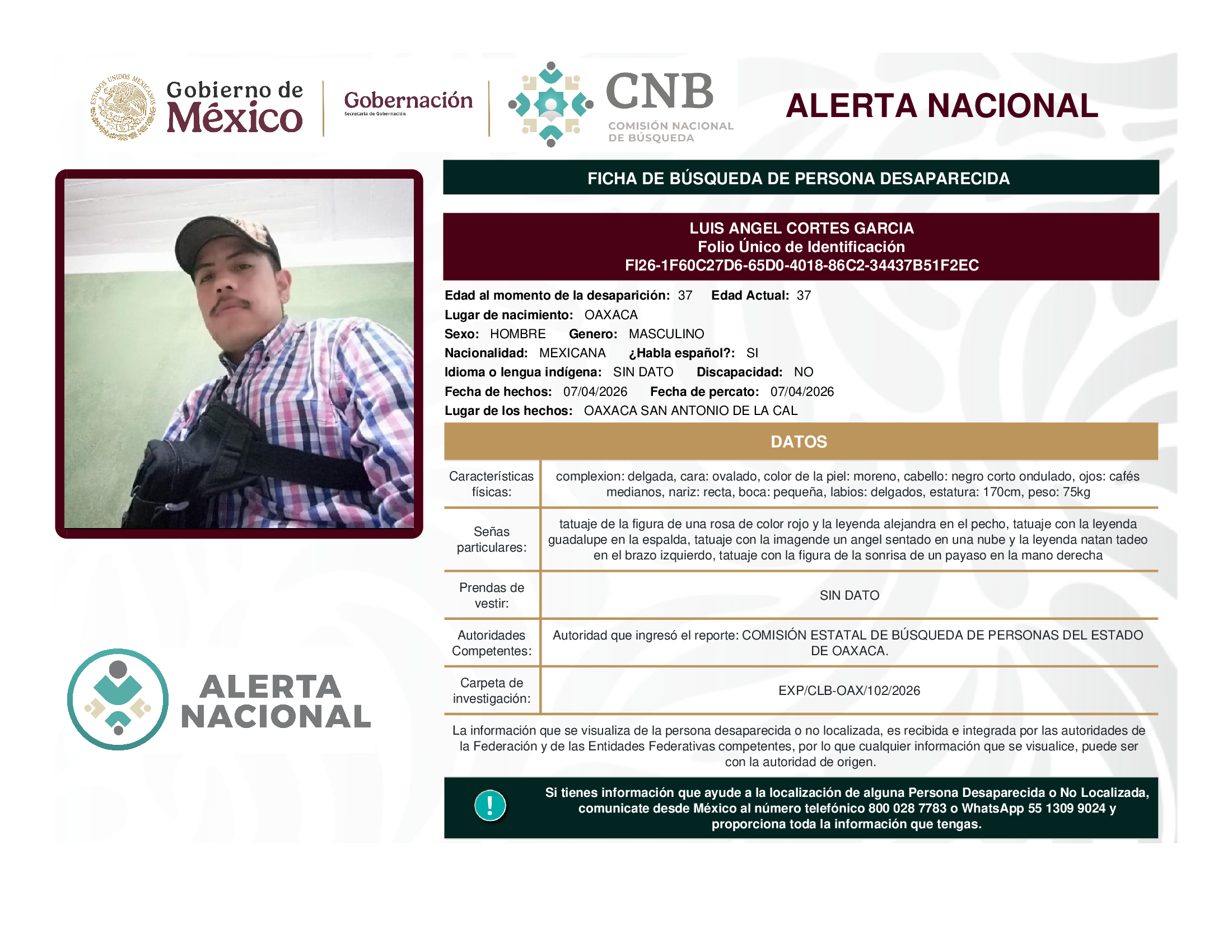 LUIS ANGEL CORTES GARCIA