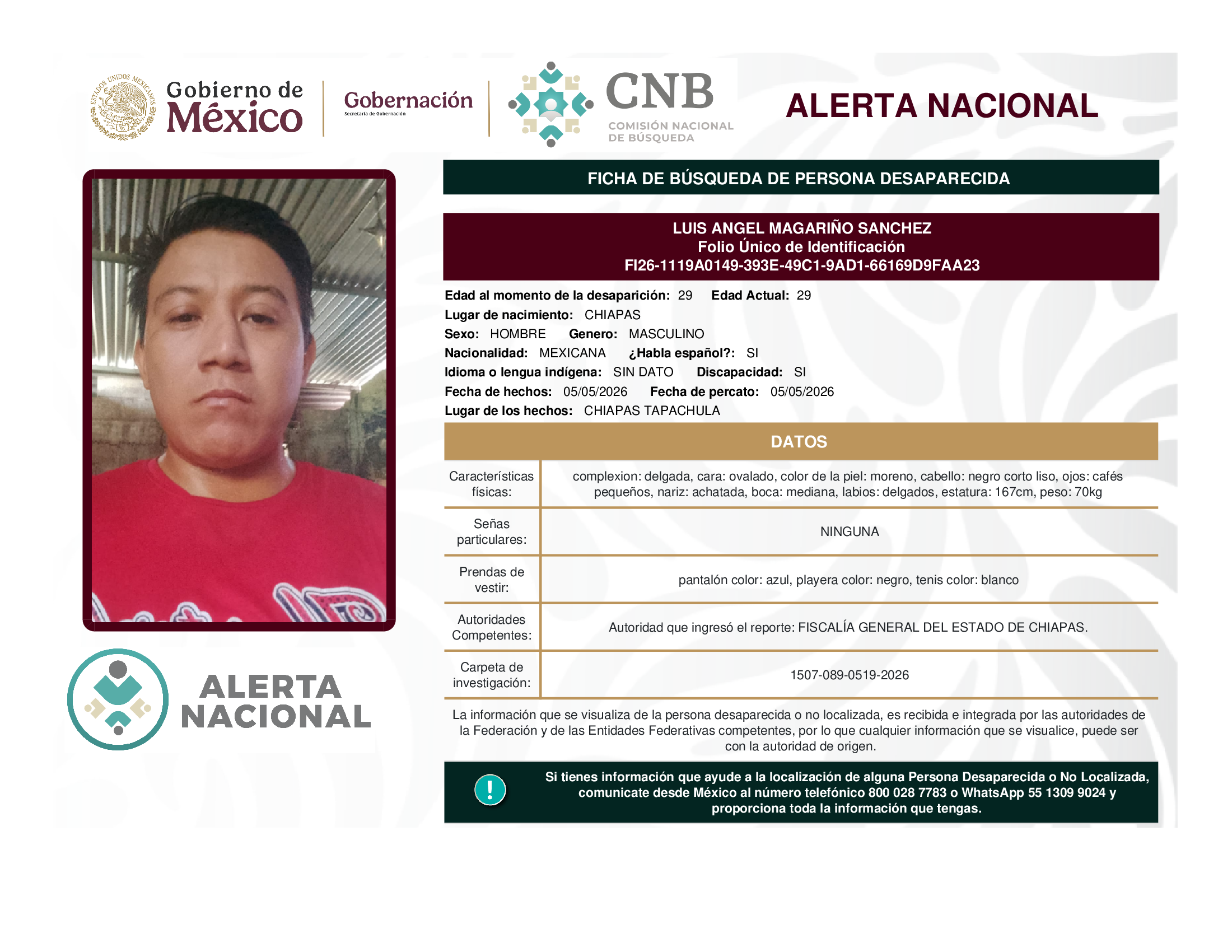 LUIS ANGEL MAGARIÑO SANCHEZ