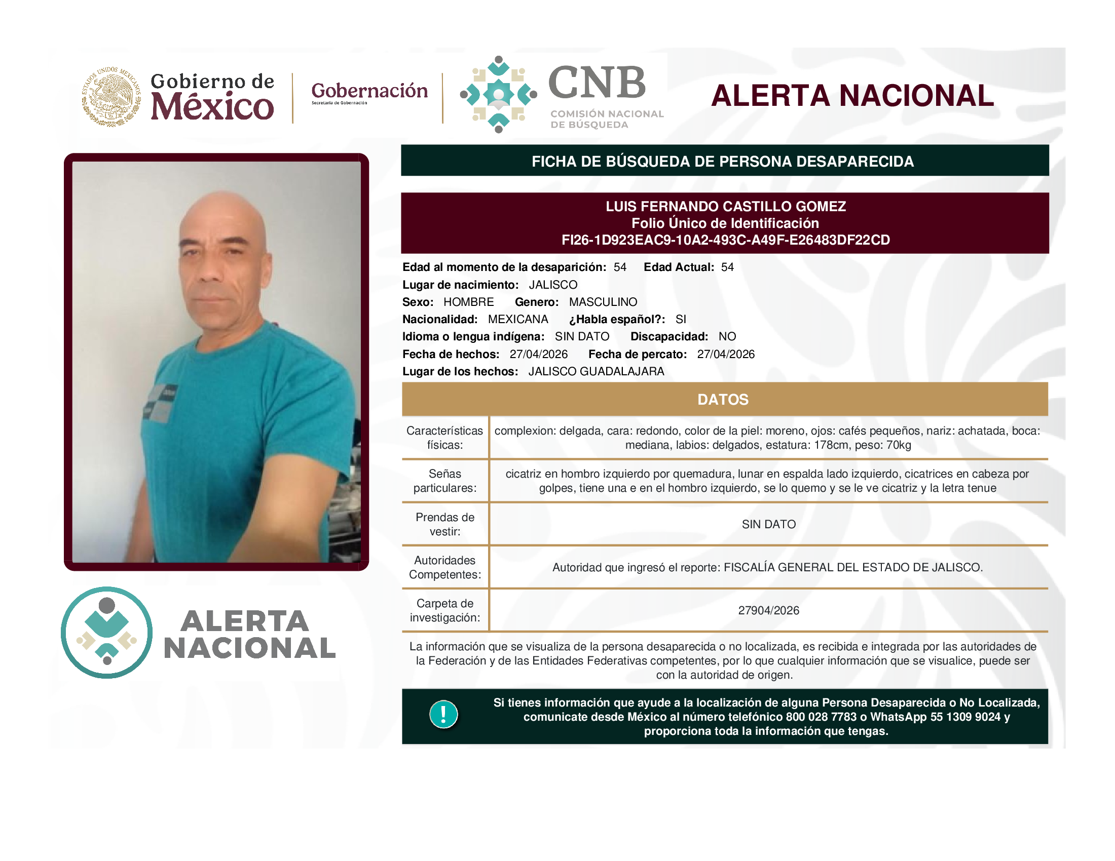 LUIS FERNANDO CASTILLO GOMEZ