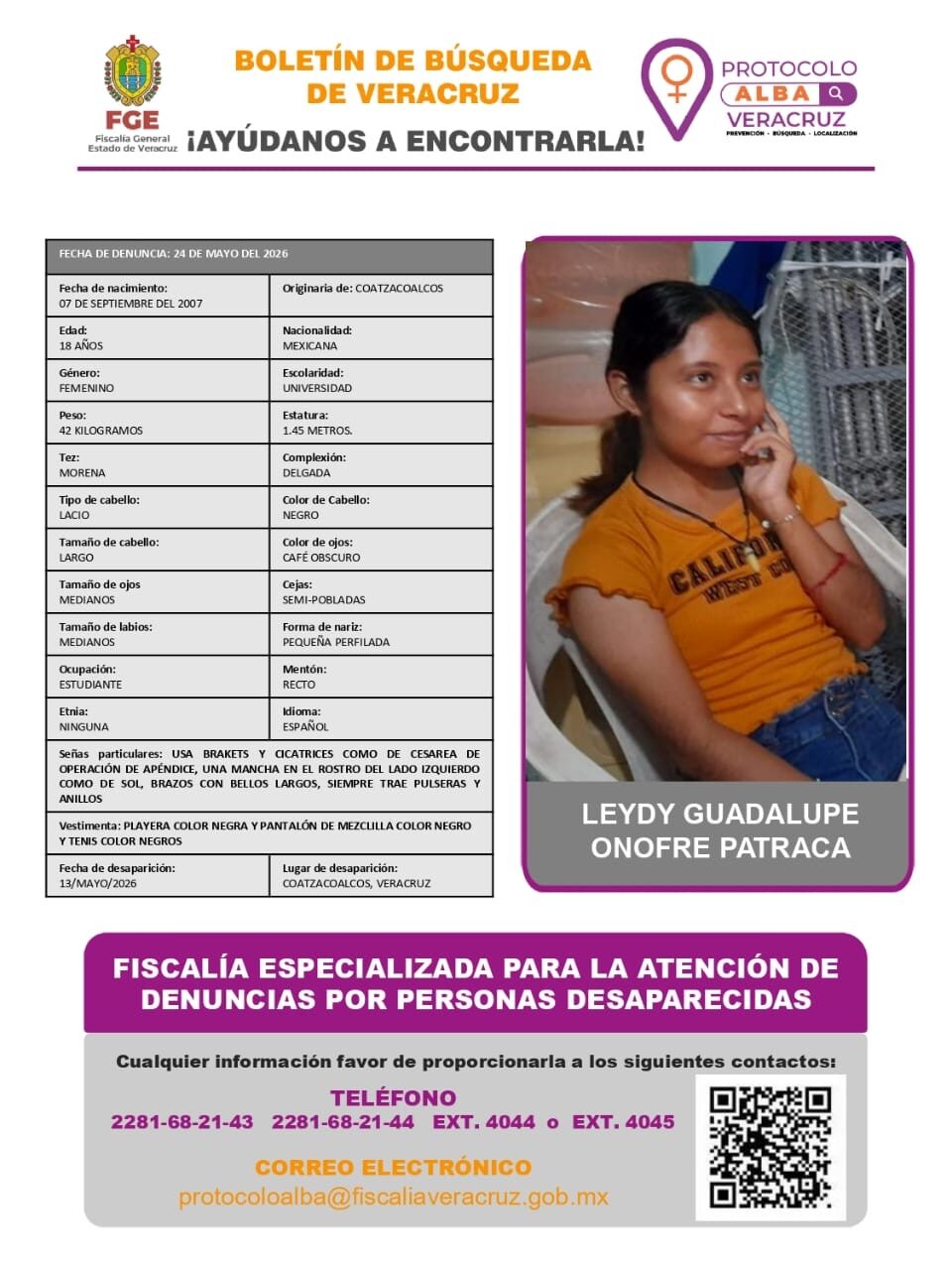 Leydy Guadalupe Onofre Patraca