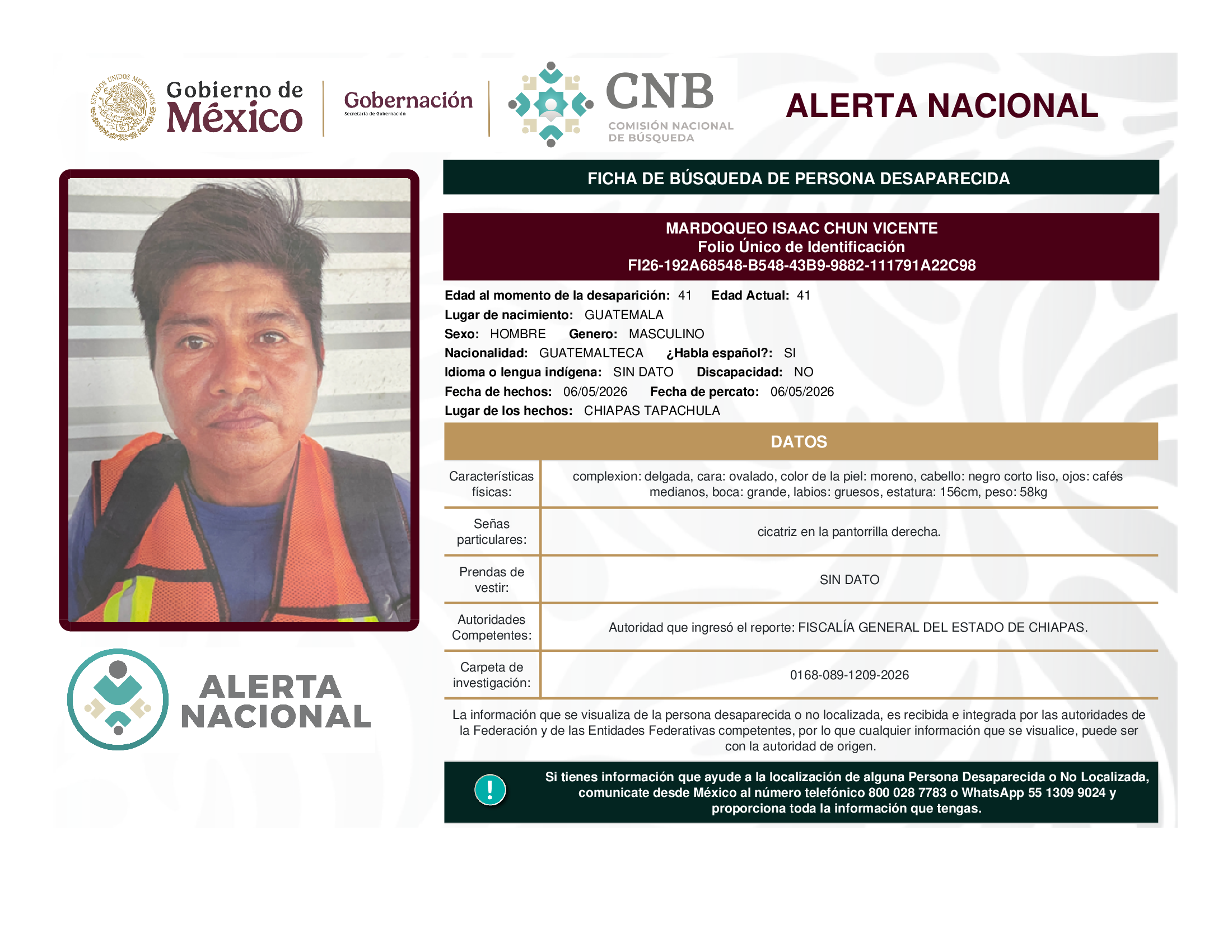 MARDOQUEO ISAAC CHUN VICENTE