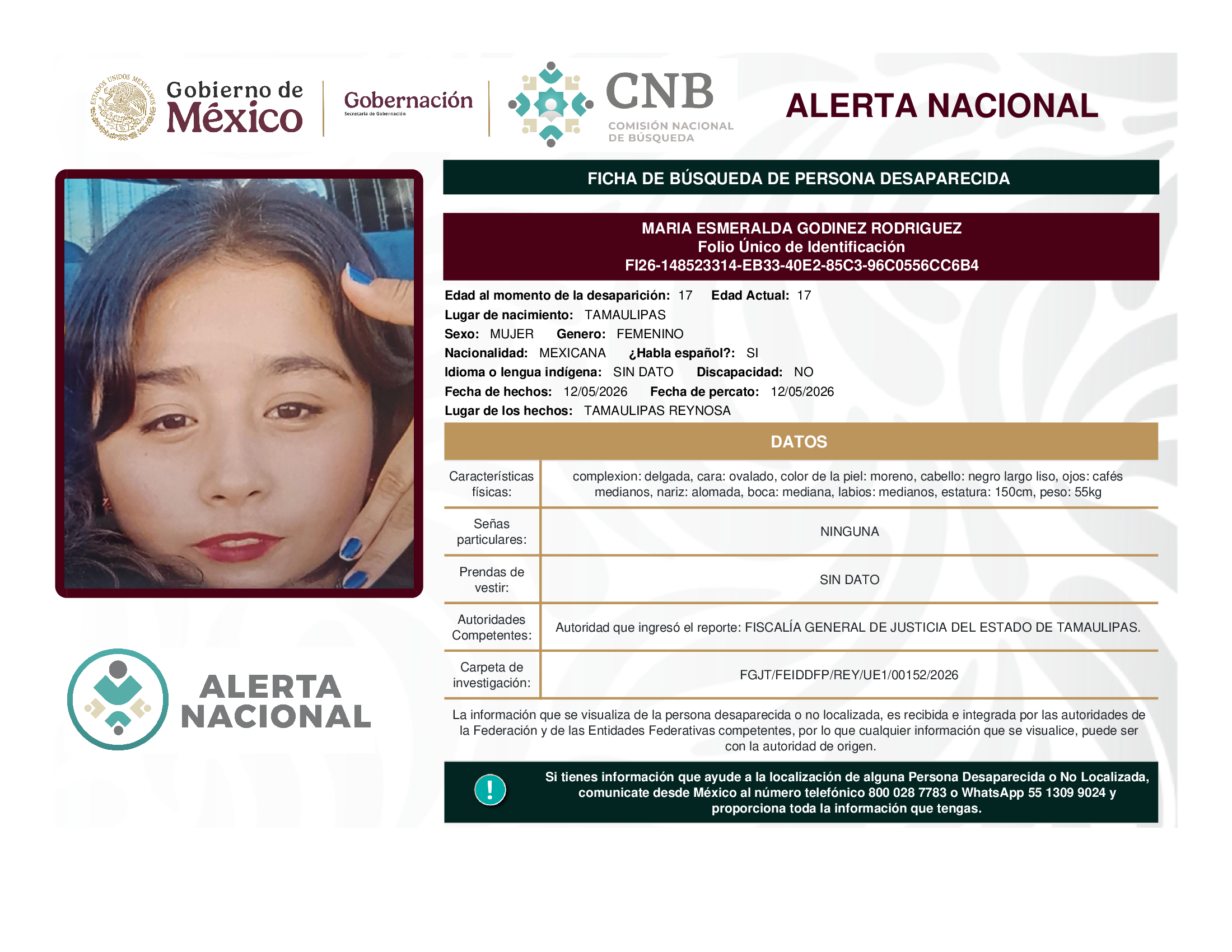 MARIA ESMERALDA GODINEZ RODRIGUEZ
