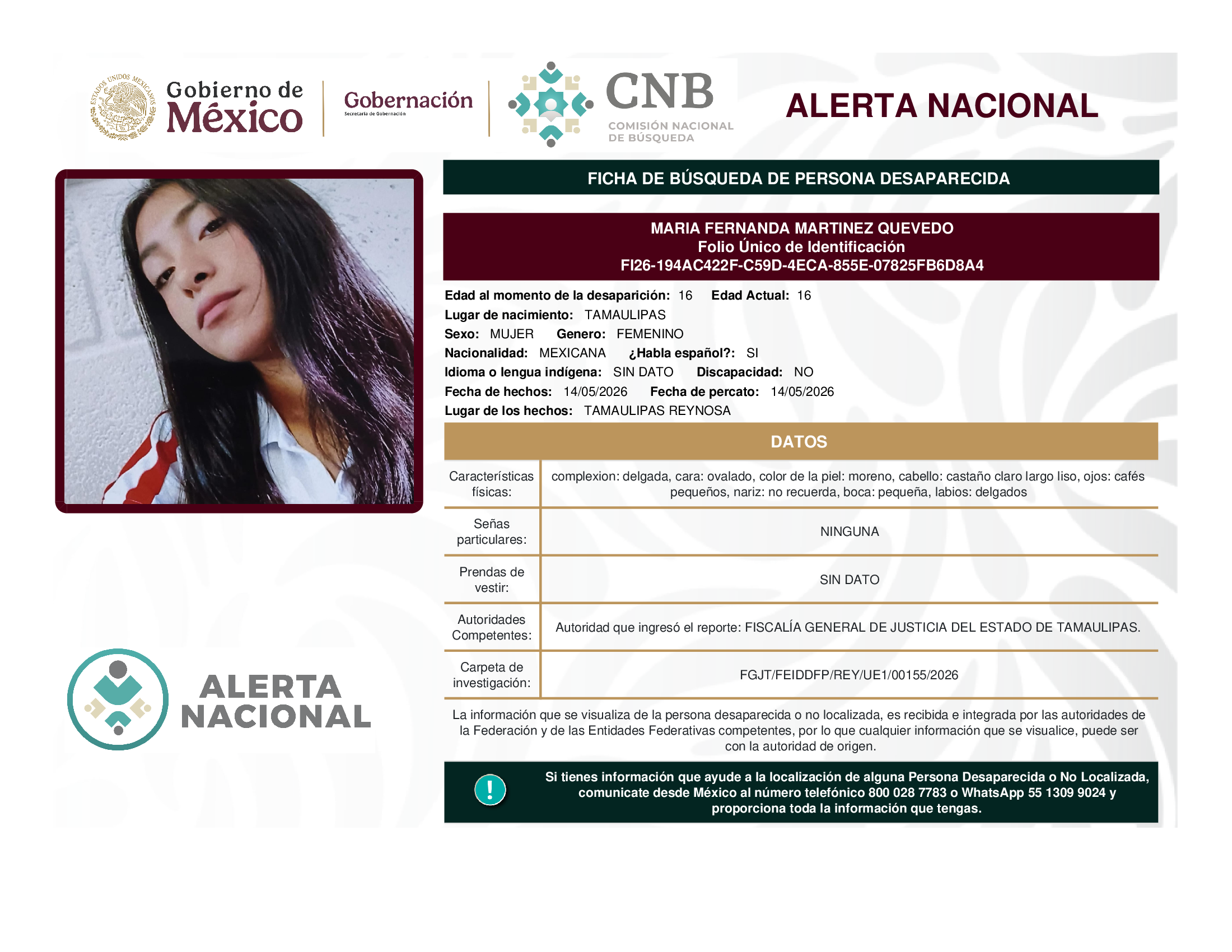 MARIA FERNANDA MARTINEZ QUEVEDO