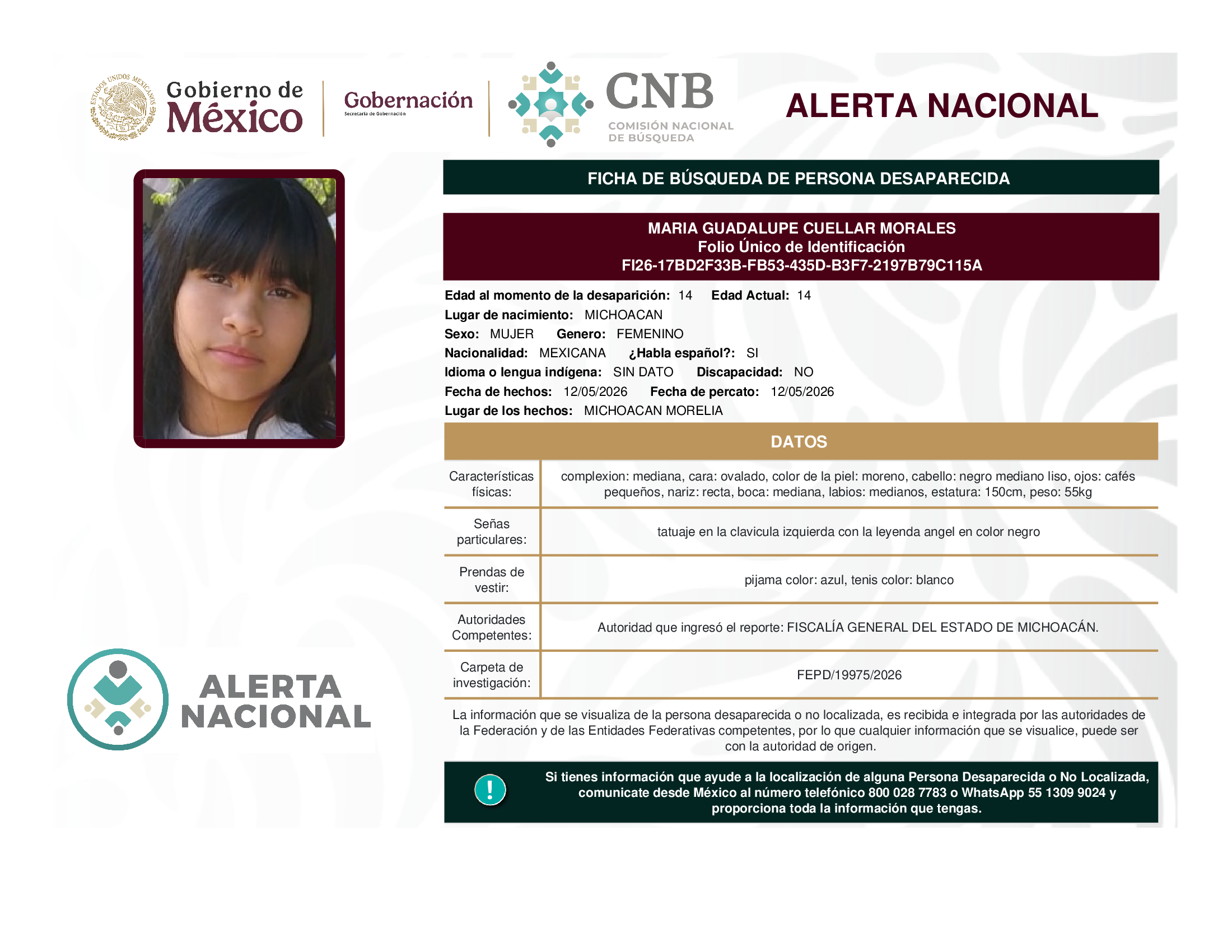 MARIA GUADALUPE CUELLAR MORALES