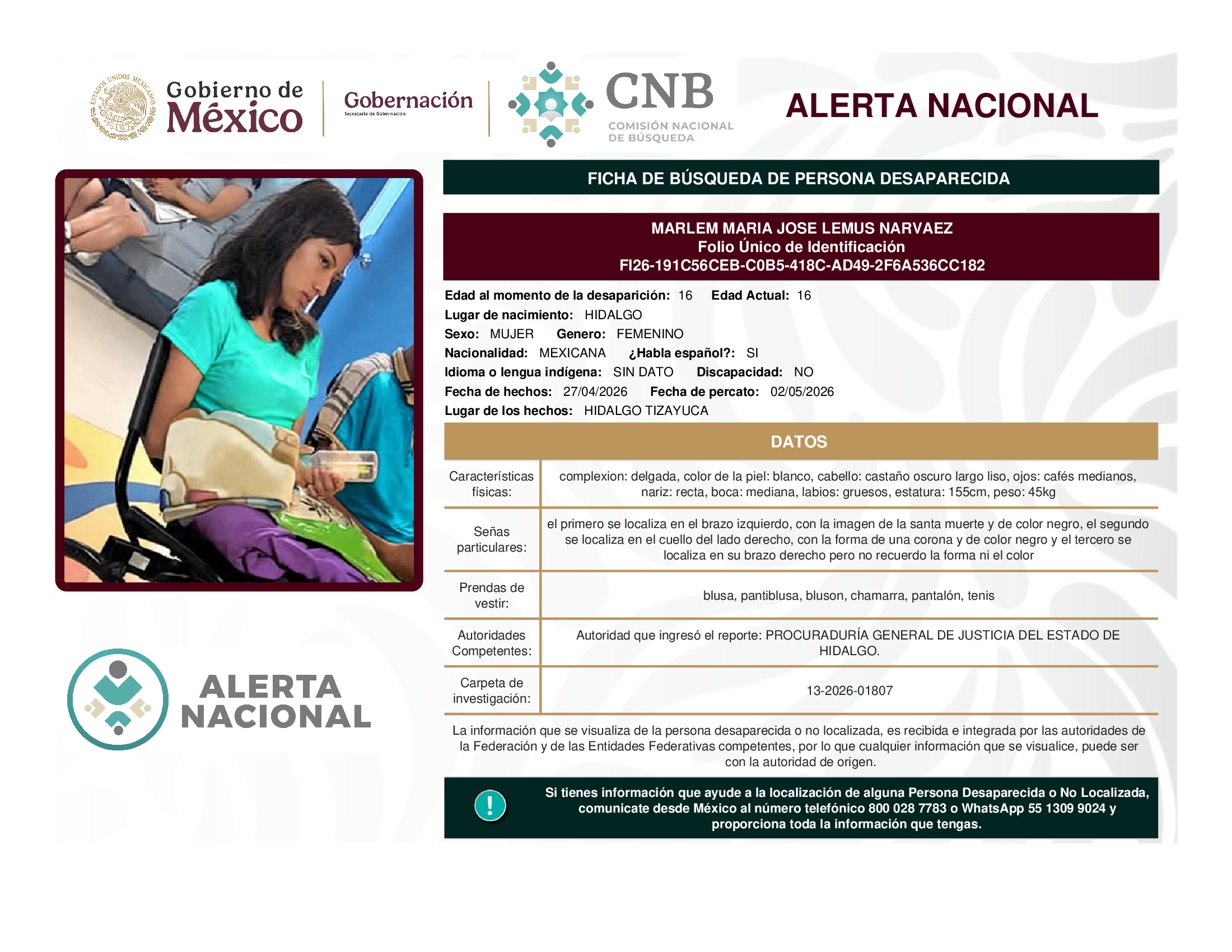 MARLEM MARIA JOSE LEMUS NARVAEZ