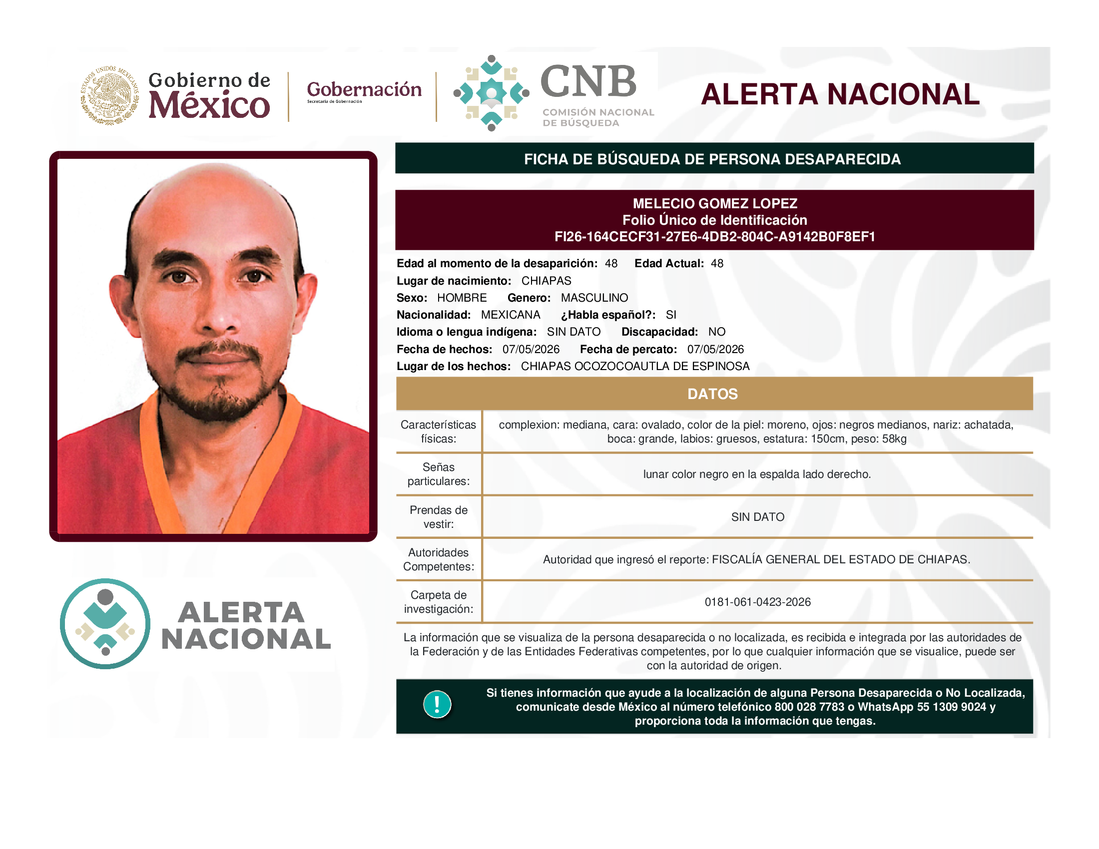 MELECIO GOMEZ LOPEZ