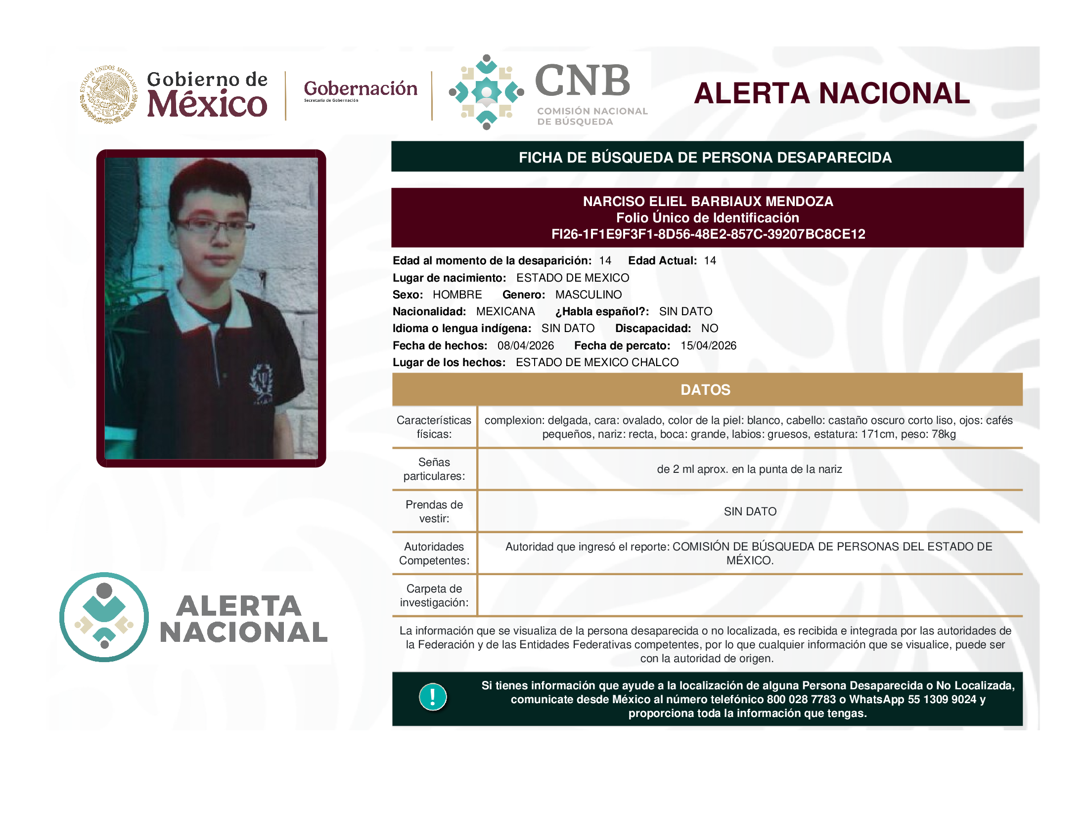 NARCISO ELIEL BARBIAUX MENDOZA