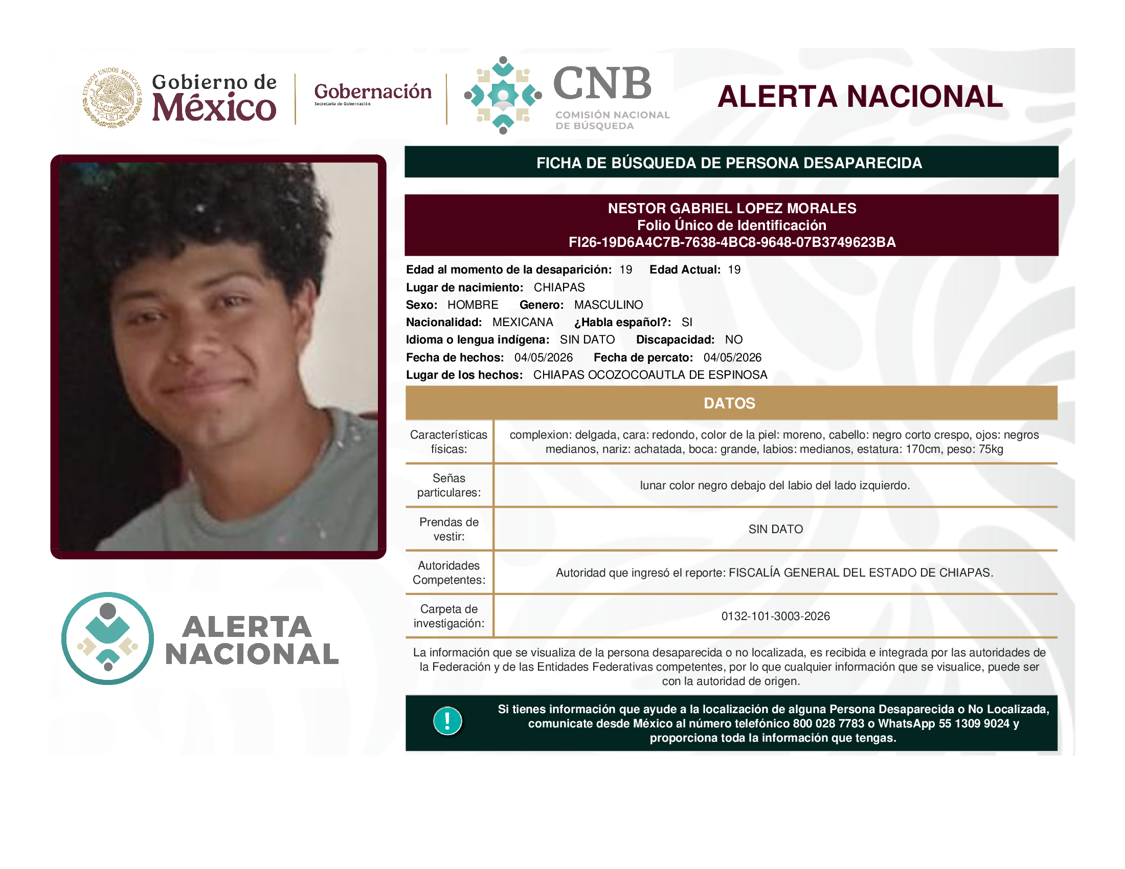 NESTOR GABRIEL LOPEZ MORALES