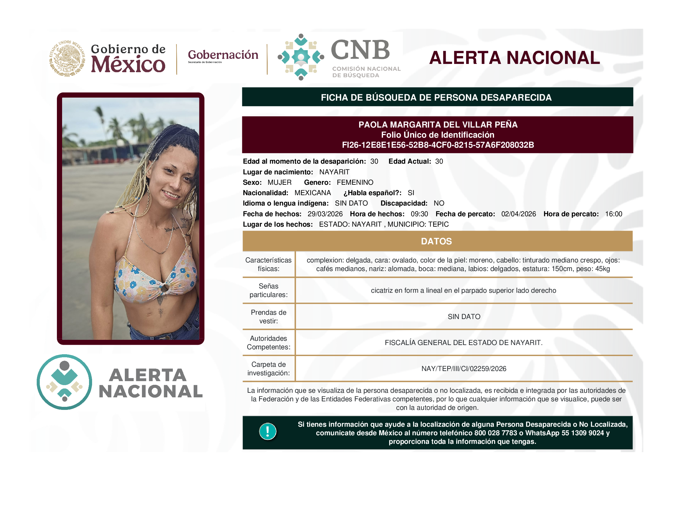 PAOLA MARGARITA DEL VILLAR PEÑA