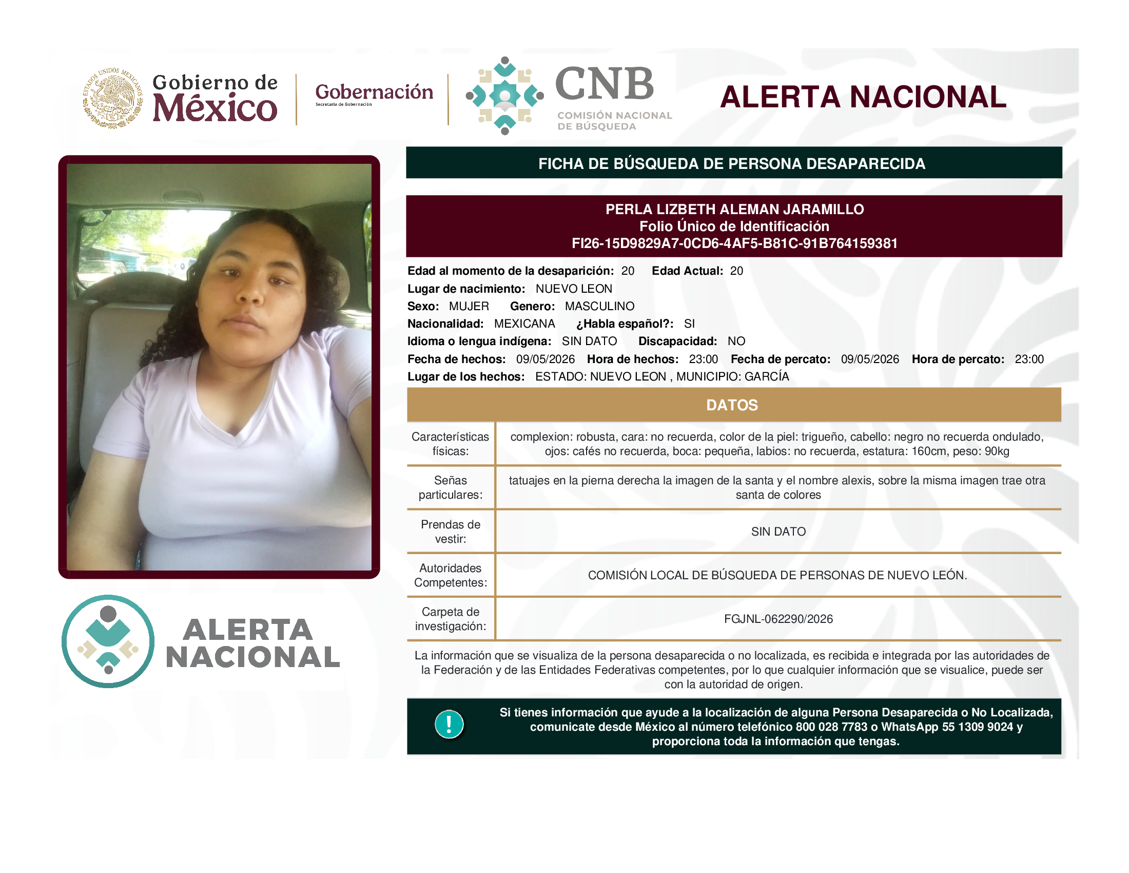 PERLA LIZBETH ALEMAN JARAMILLO