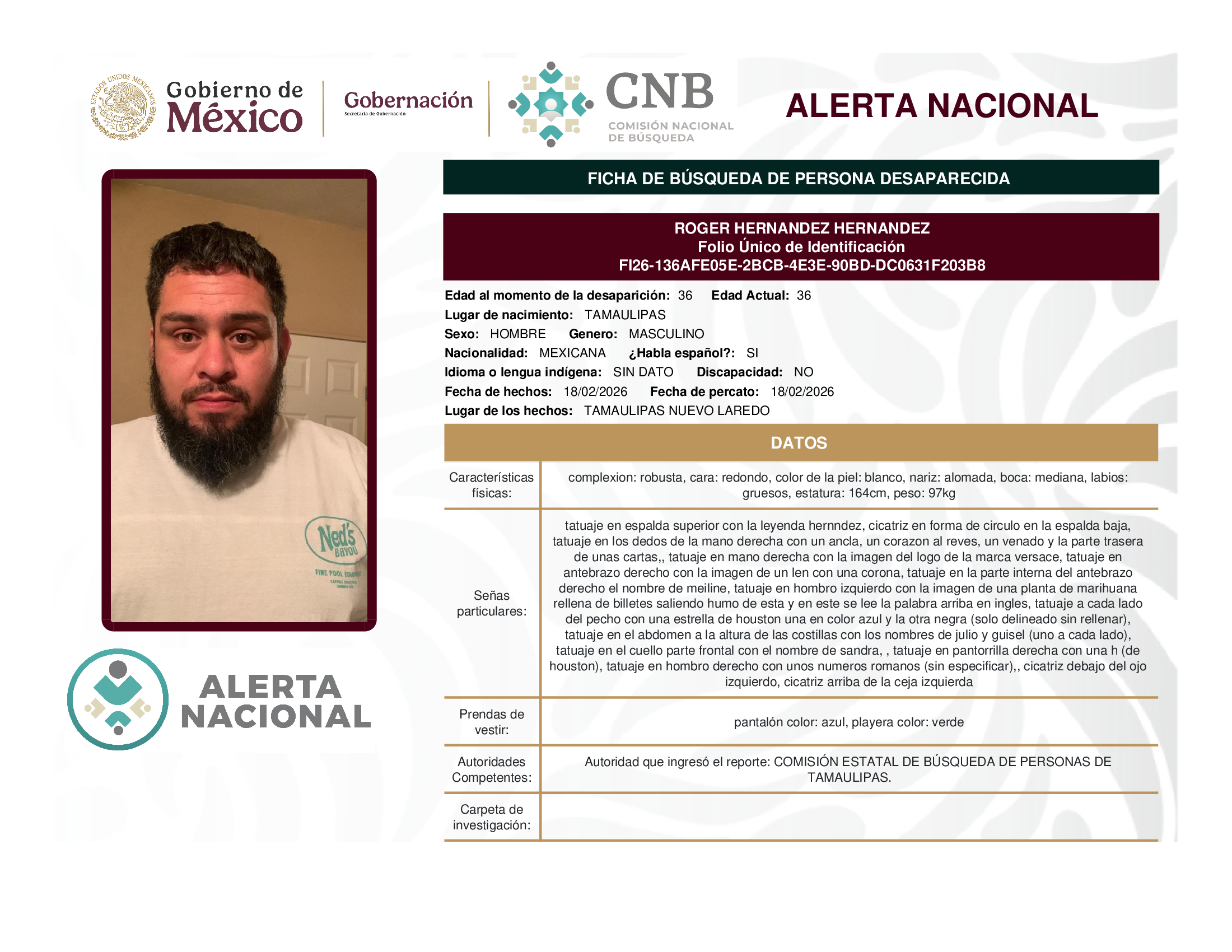 ROGER HERNANDEZ HERNANDEZ