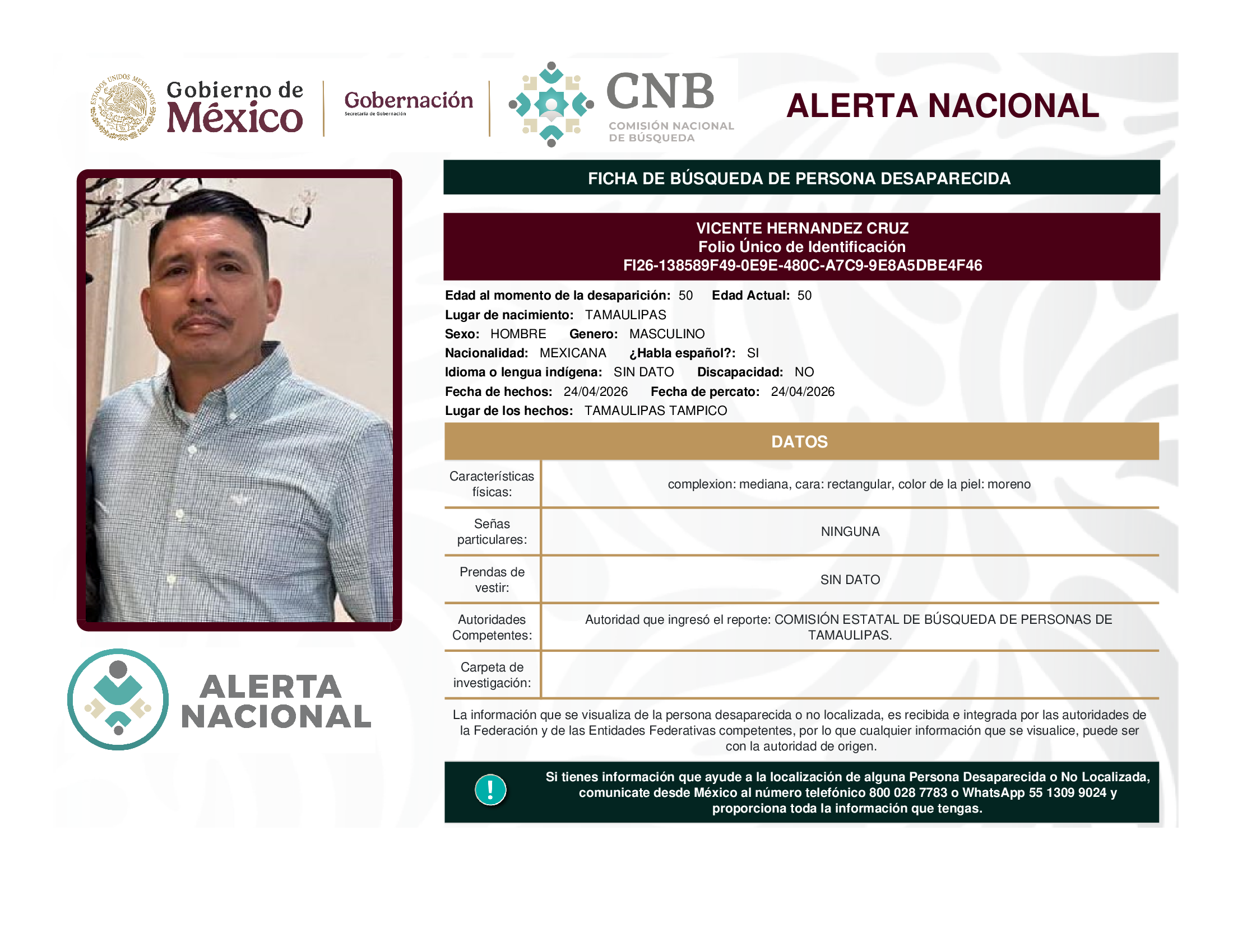 VICENTE HERNANDEZ CRUZ