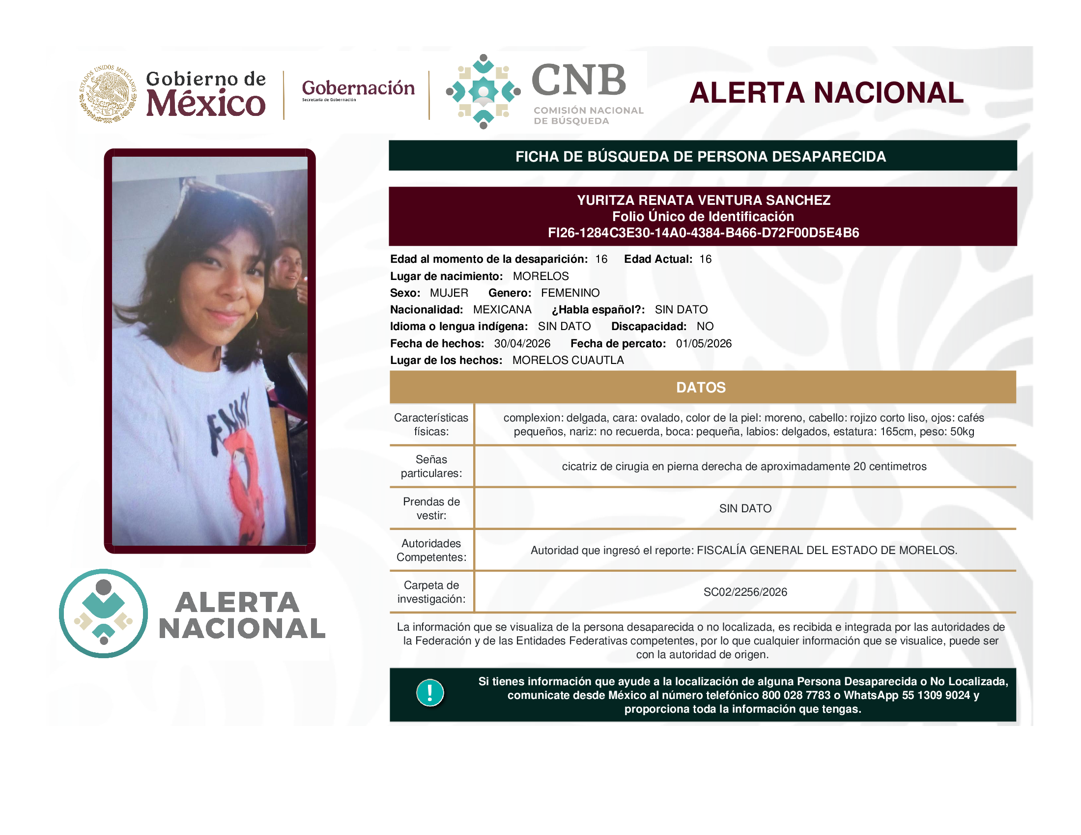 YURITZA RENATA VENTURA SANCHEZ