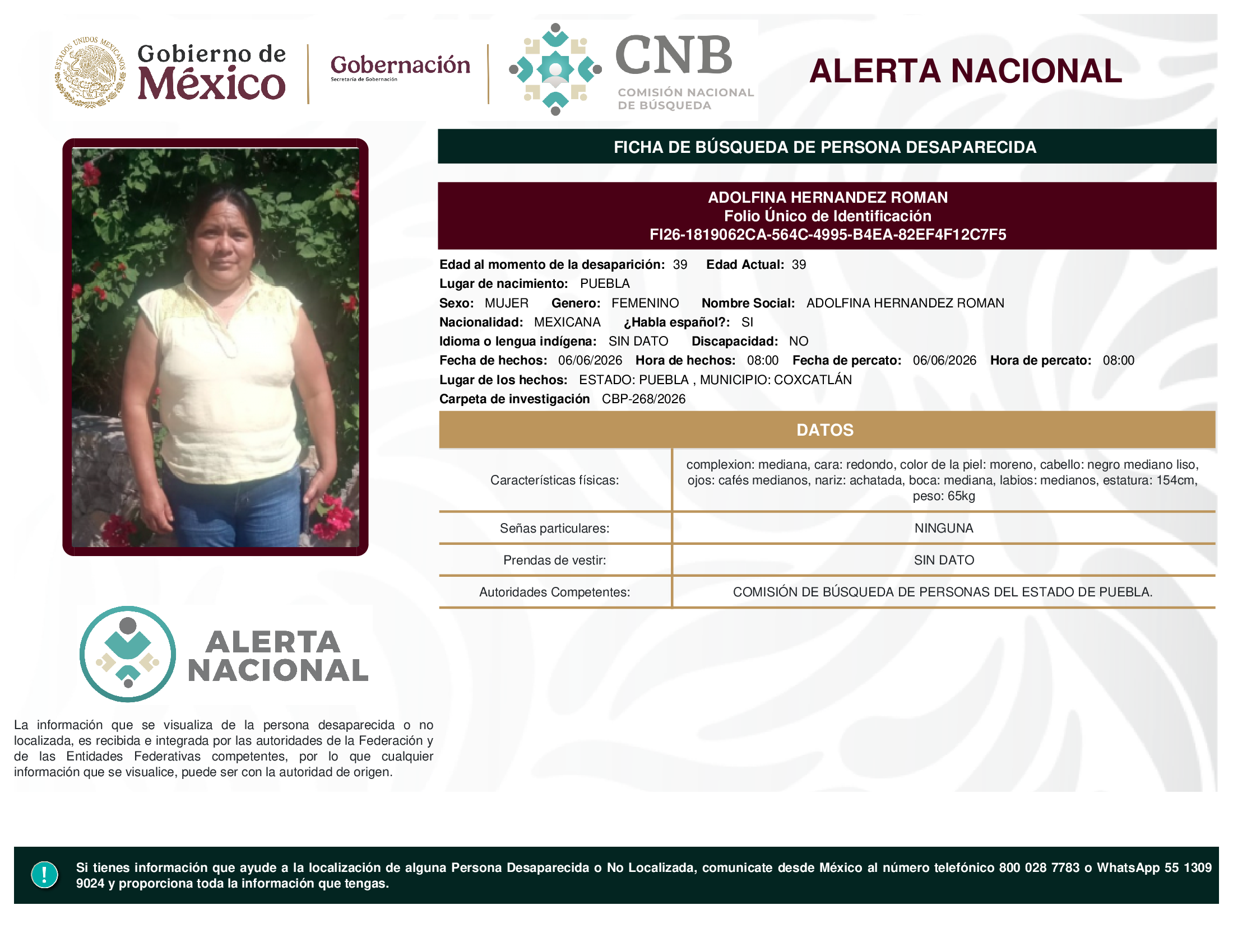 ADOLFINA HERNANDEZ ROMAN