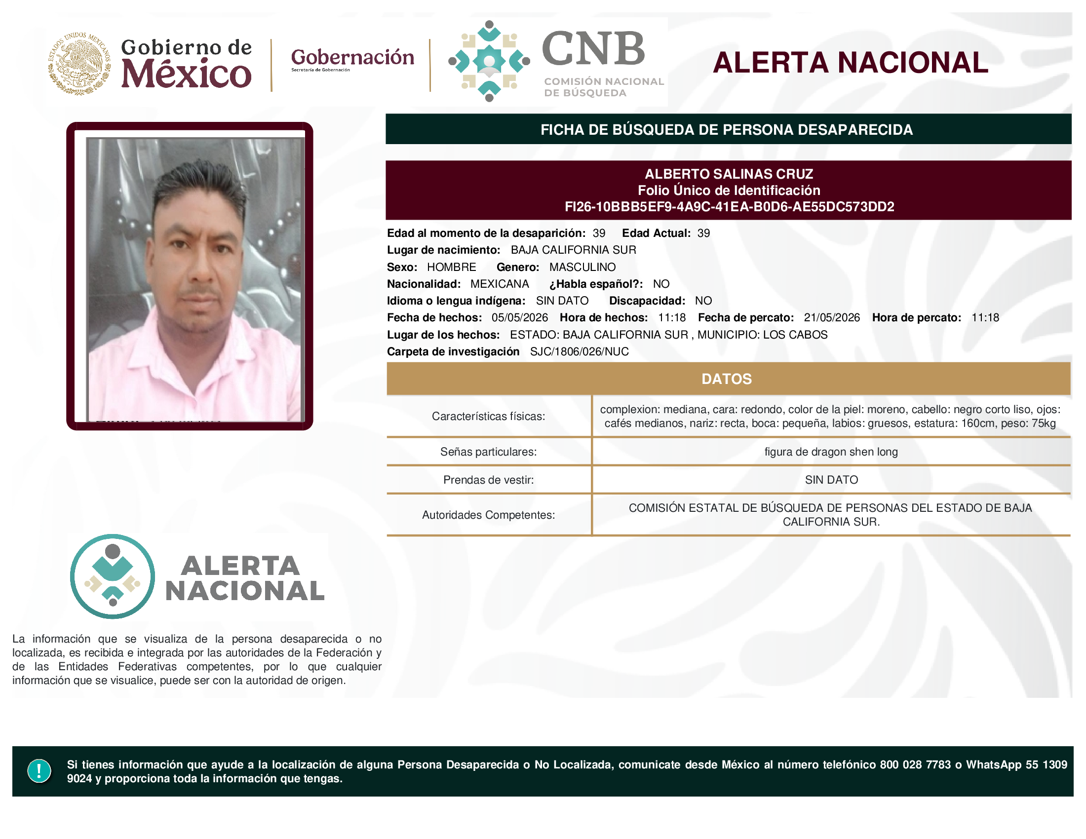 ALBERTO SALINAS CRUZ