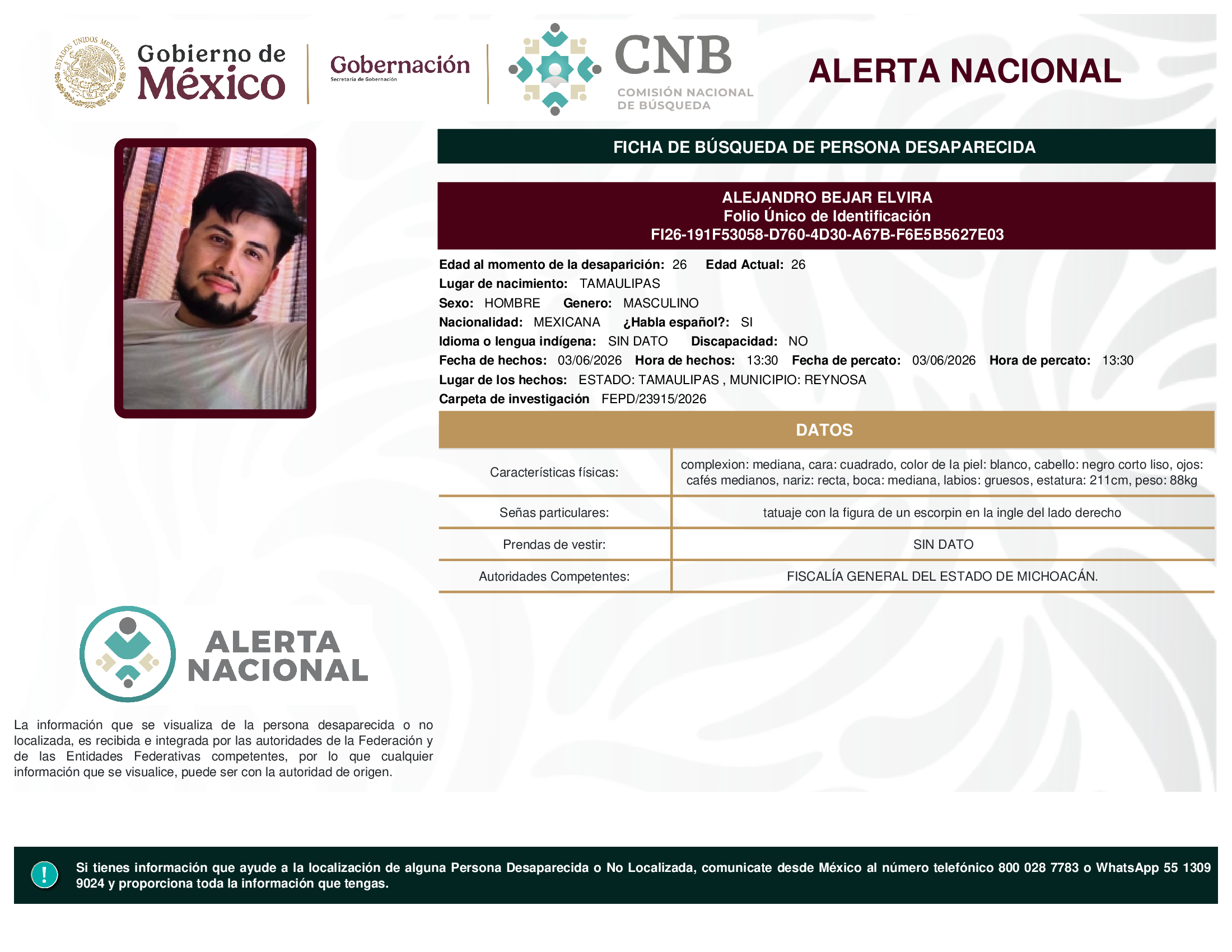 ALEJANDRO BEJAR ELVIRA