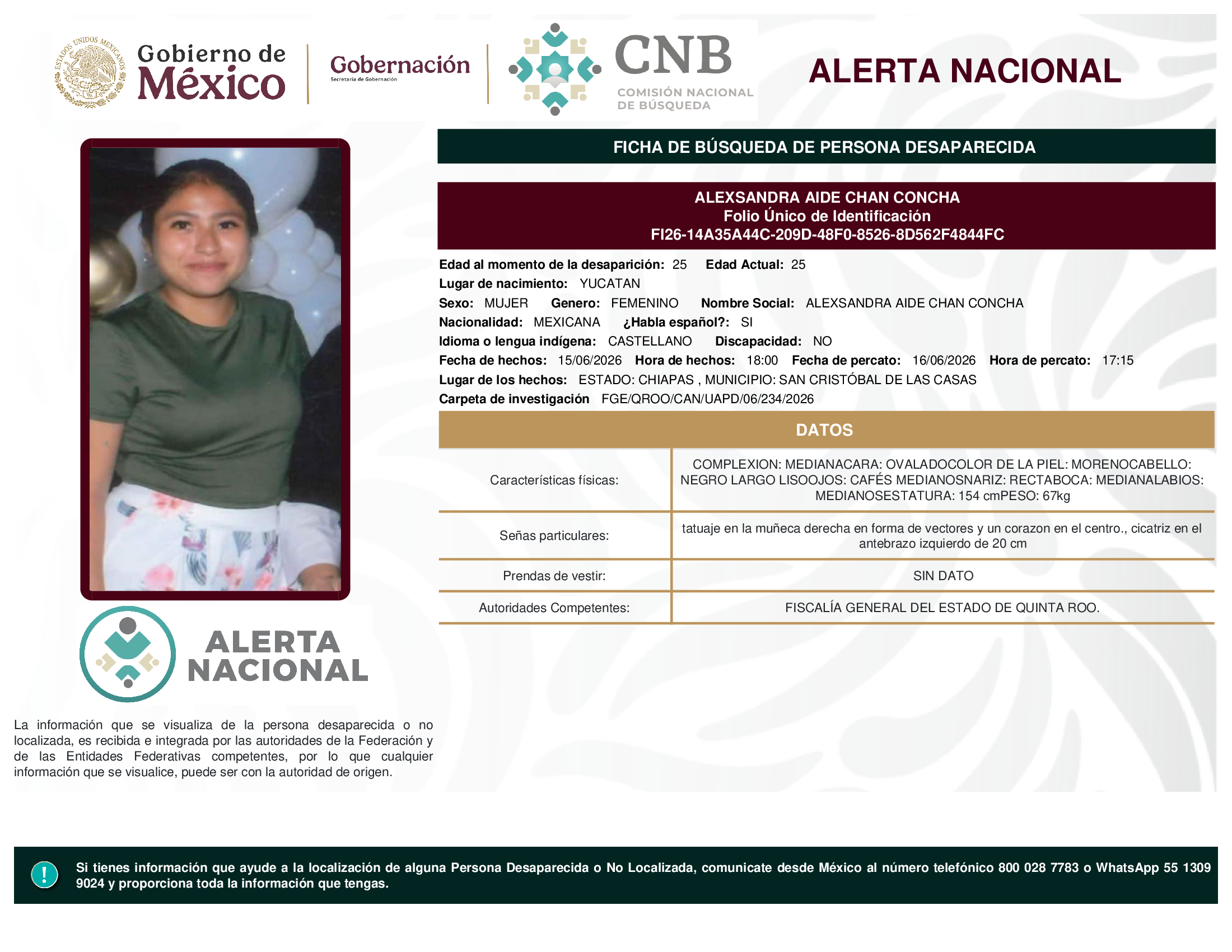 ALEXSANDRA AIDE CHAN CONCHA