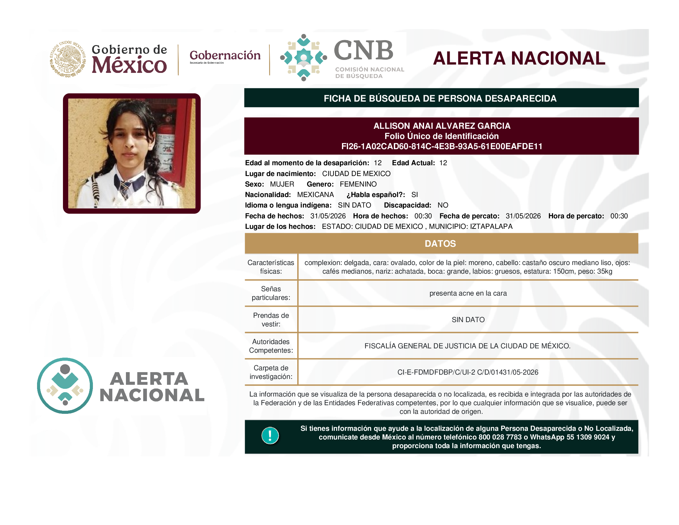 ALLISON ANAI ALVAREZ GARCIA