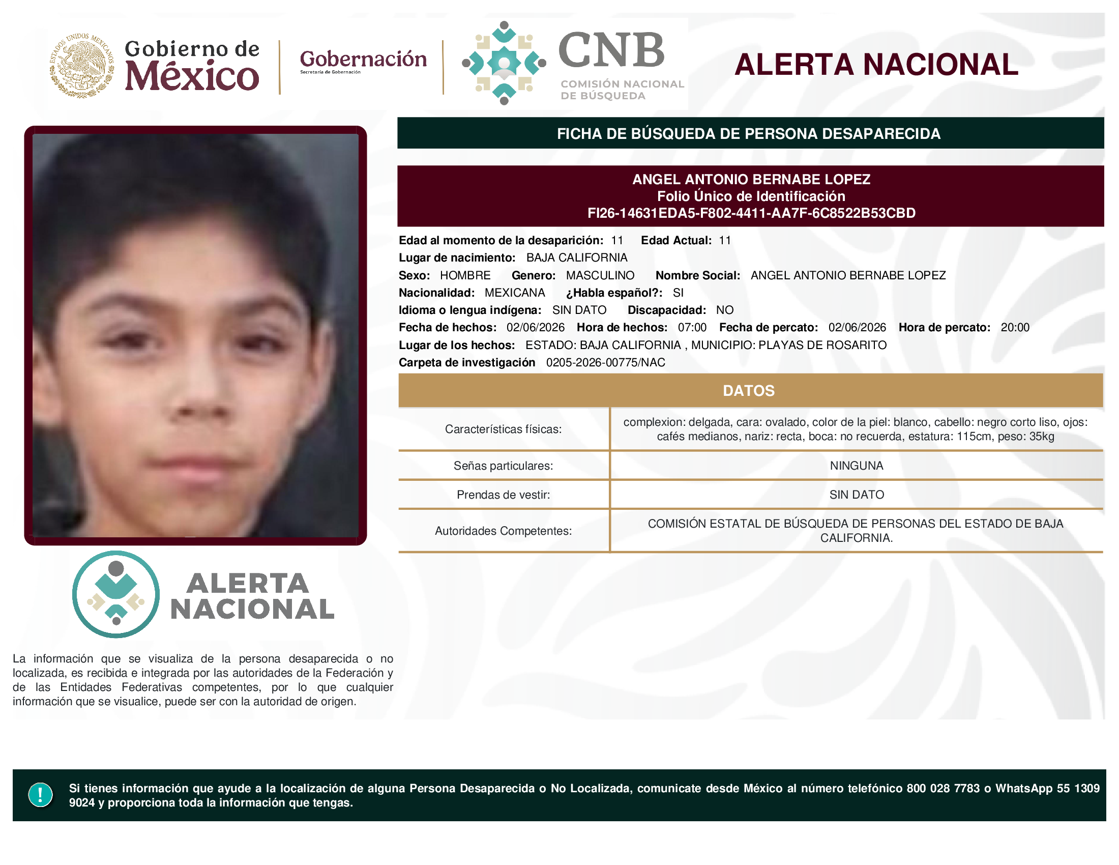 ANGEL ANTONIO BERNABE LOPEZ