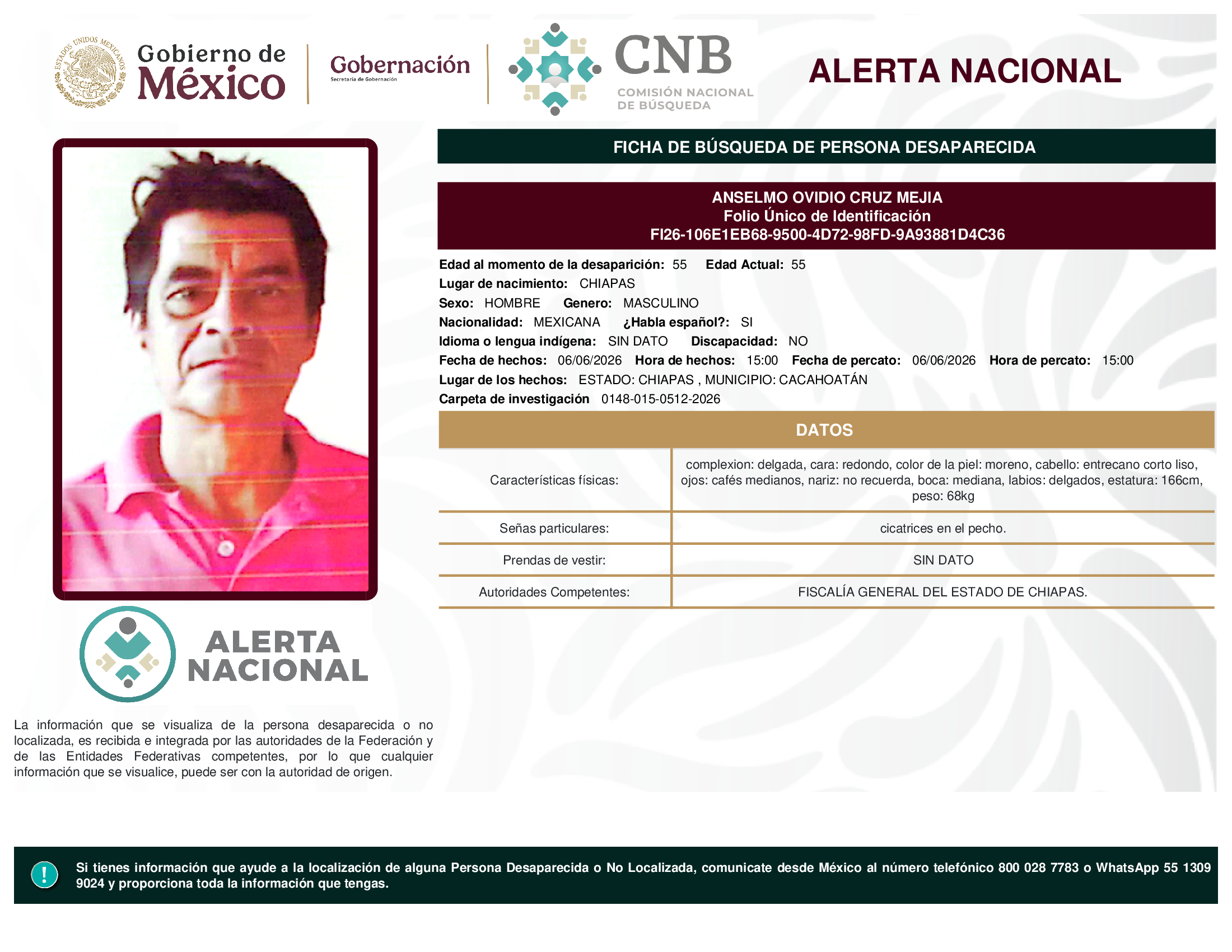 ANSELMO OVIDIO CRUZ MEJIA