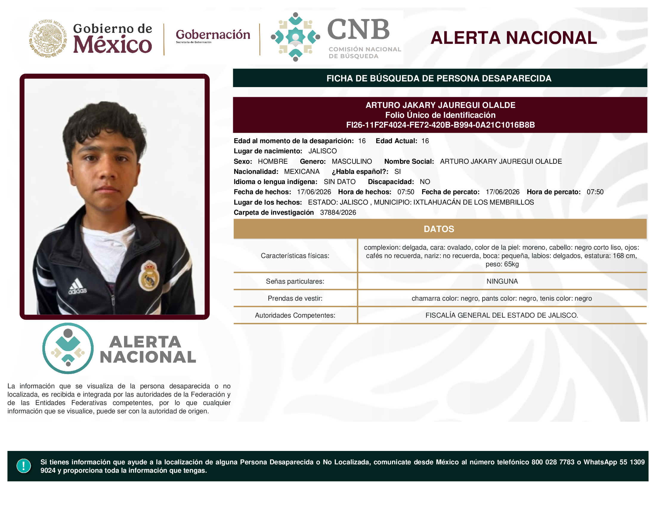 ARTURO JAKARY JAUREGUI OLALDE