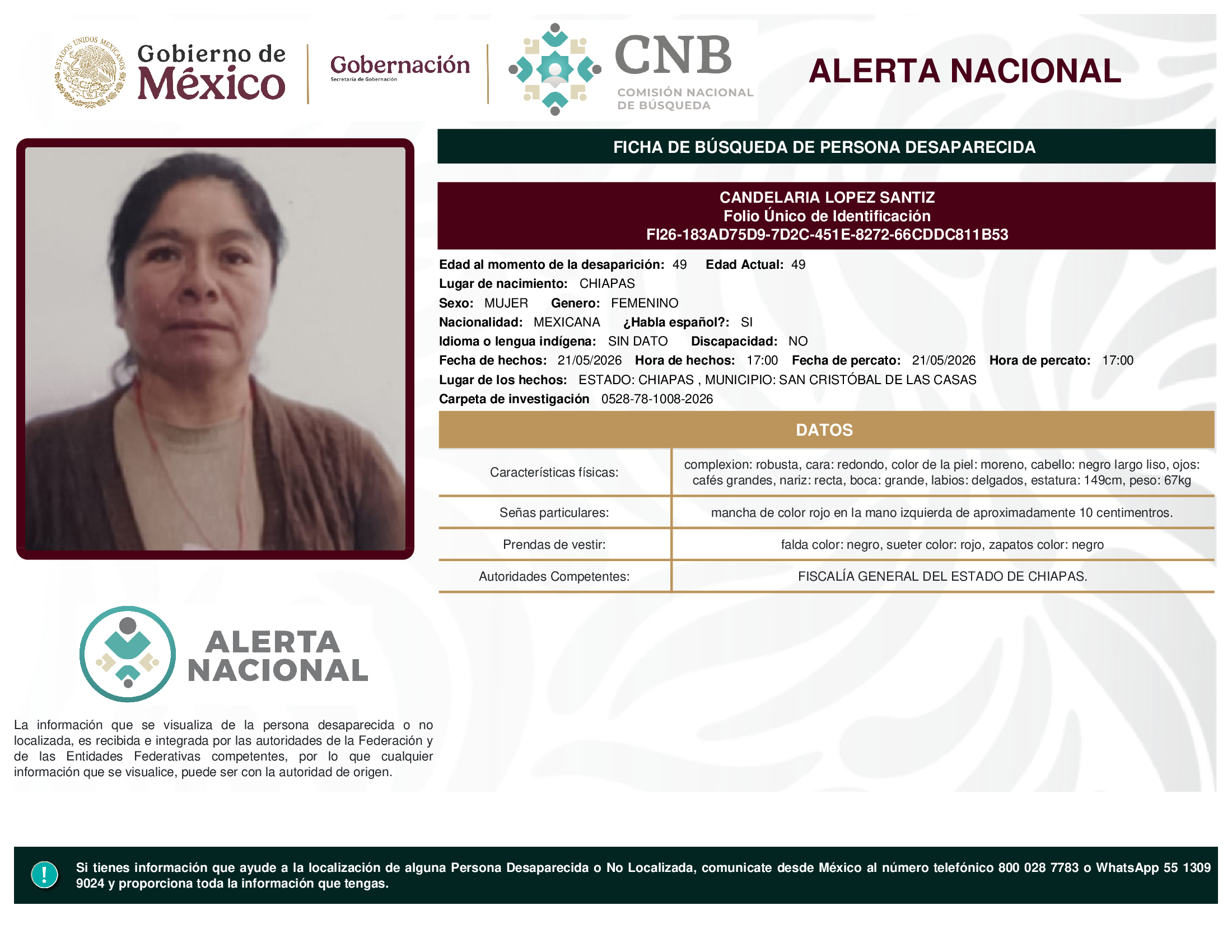 CANDELARIA LOPEZ SANTIZ