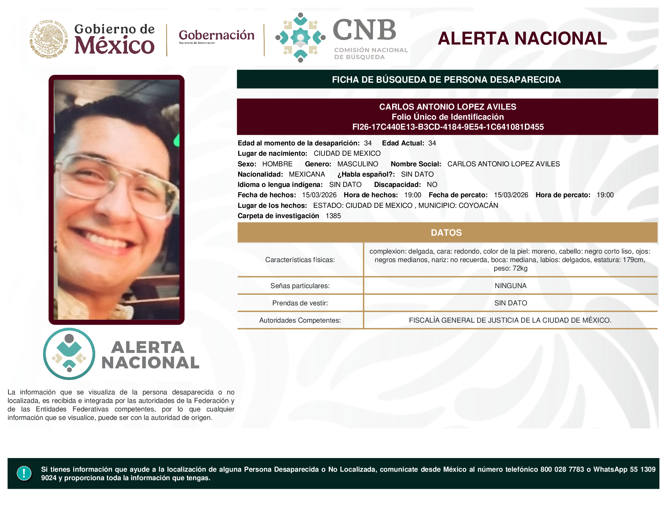 CARLOS ANTONIO LOPEZ AVILES