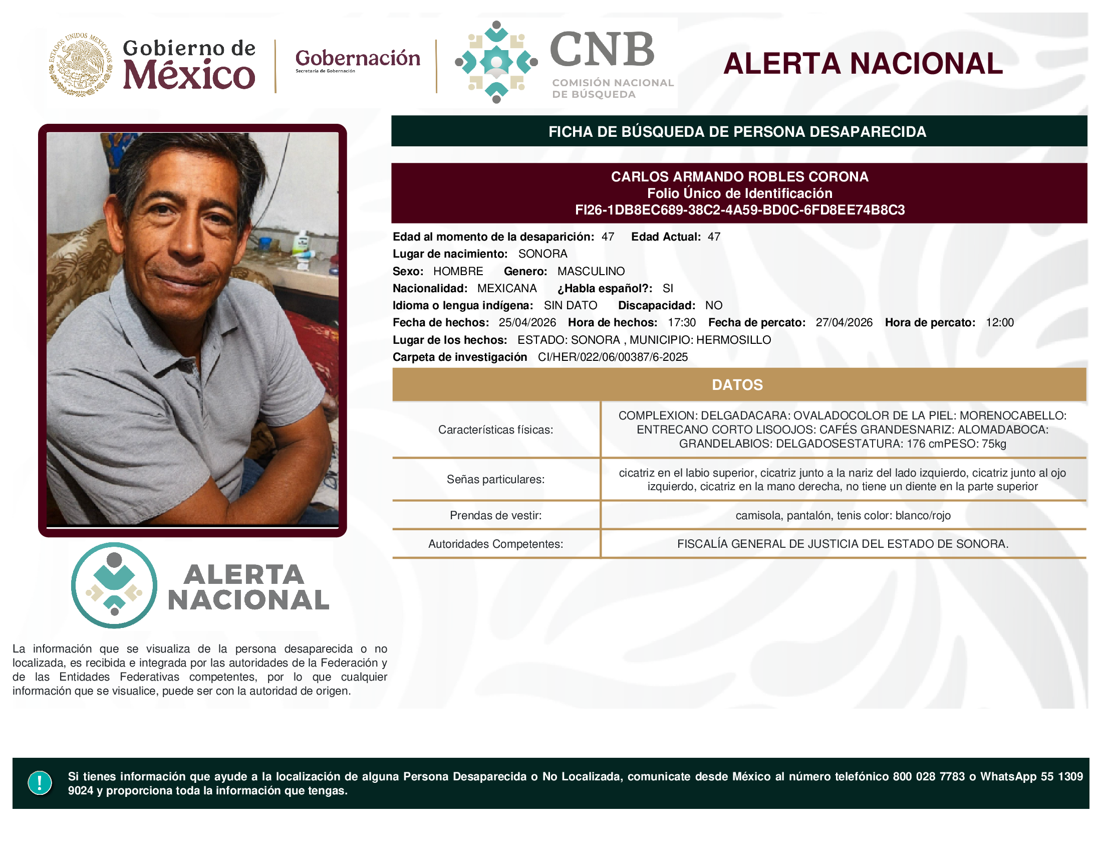CARLOS ARMANDO ROBLES CORONA