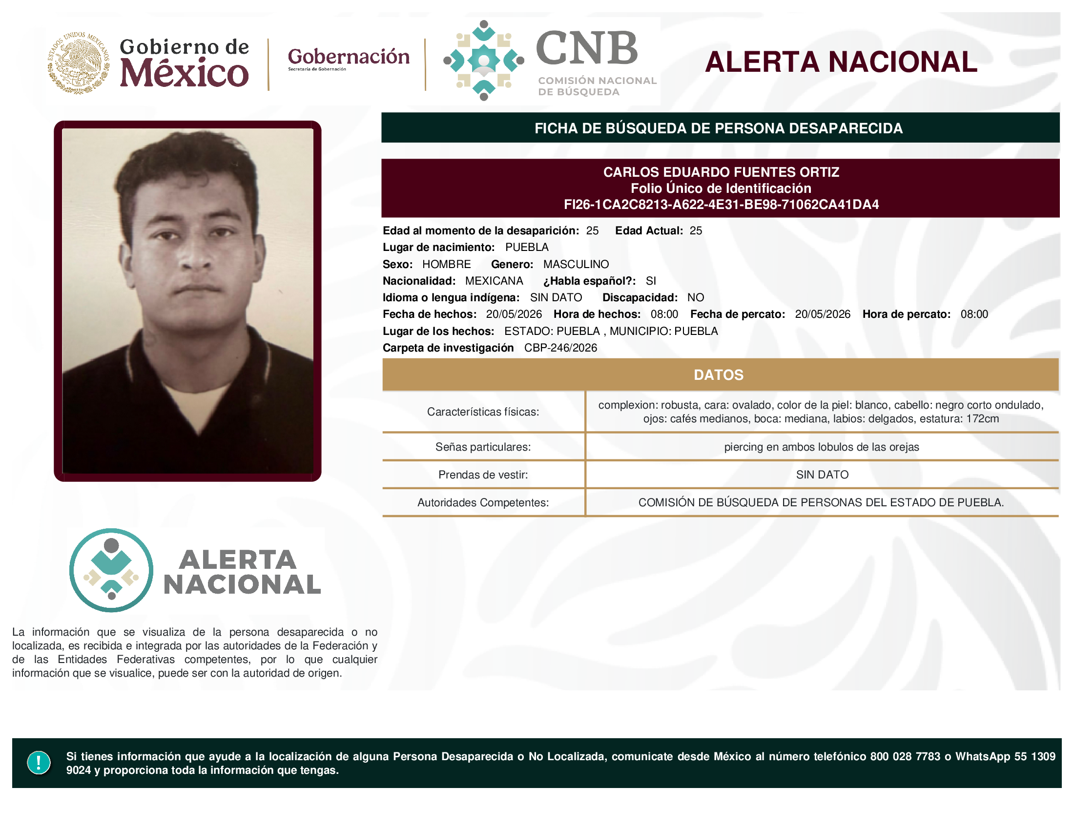 CARLOS EDUARDO FUENTES ORTIZ
