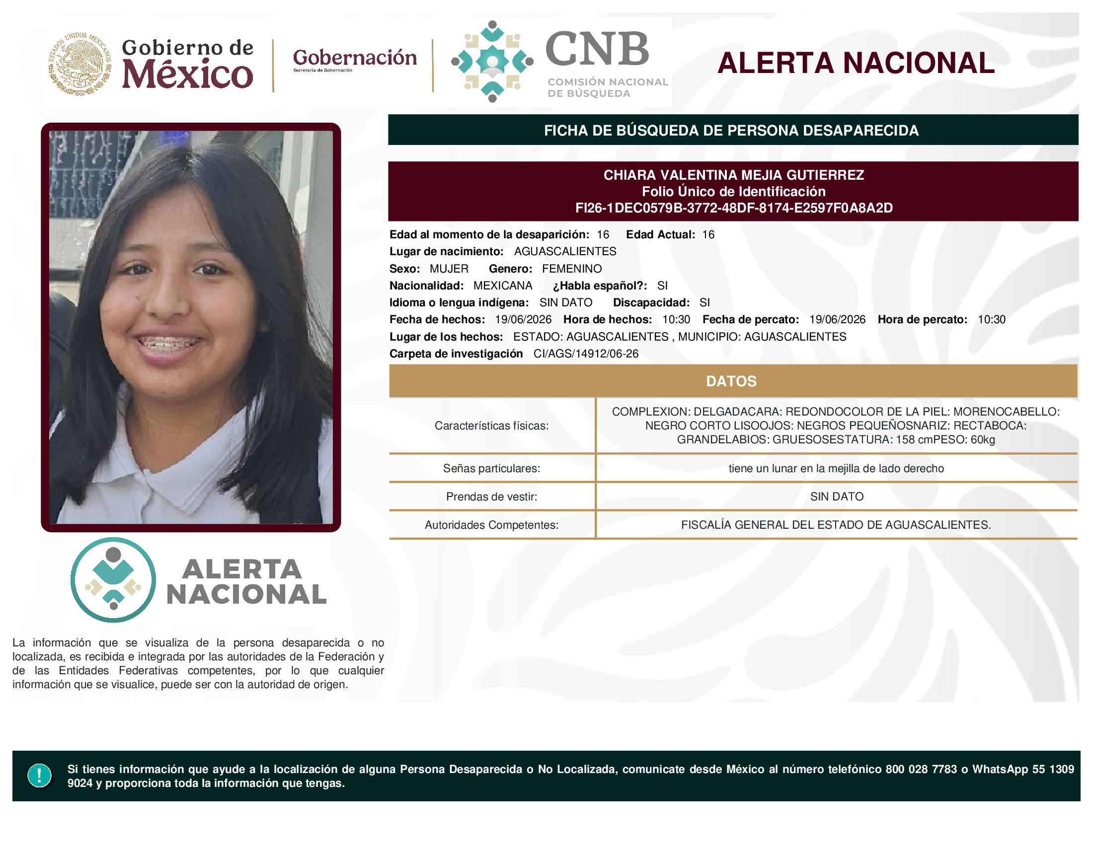 CHIARA VALENTINA MEJIA GUTIERREZ