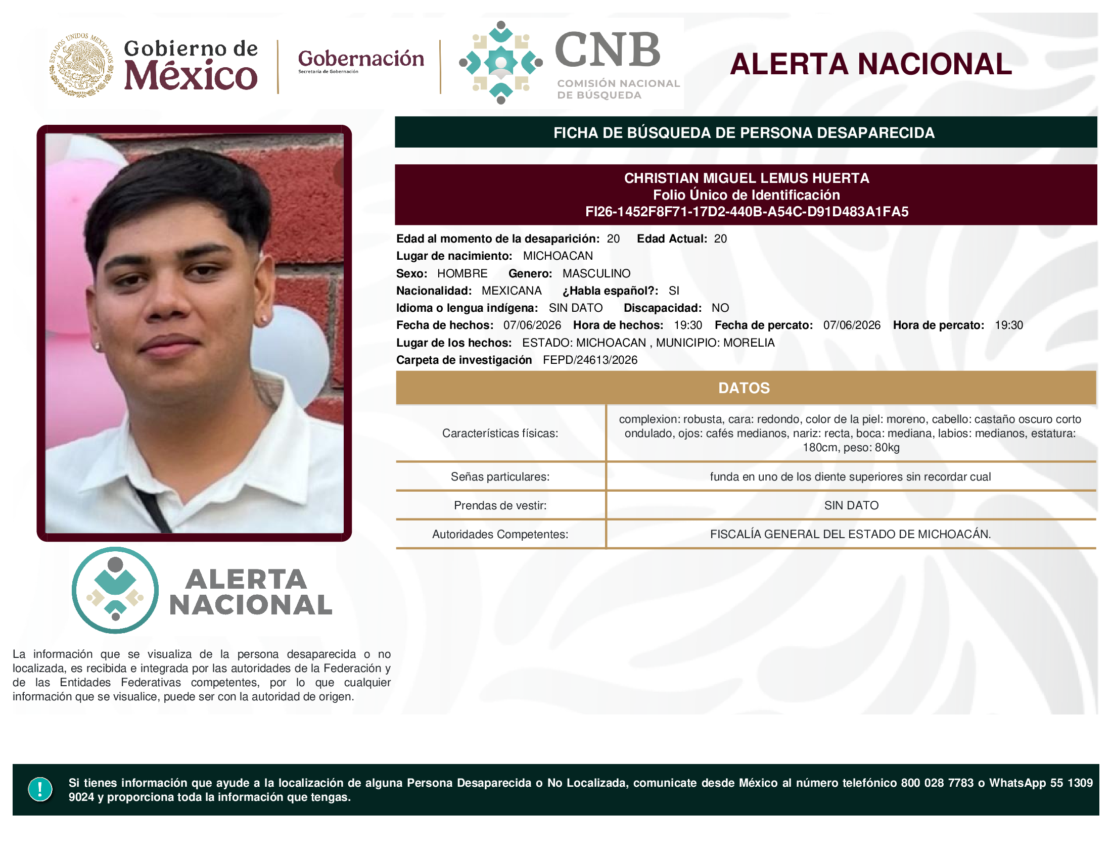 CHRISTIAN MIGUEL LEMUS HUERTA