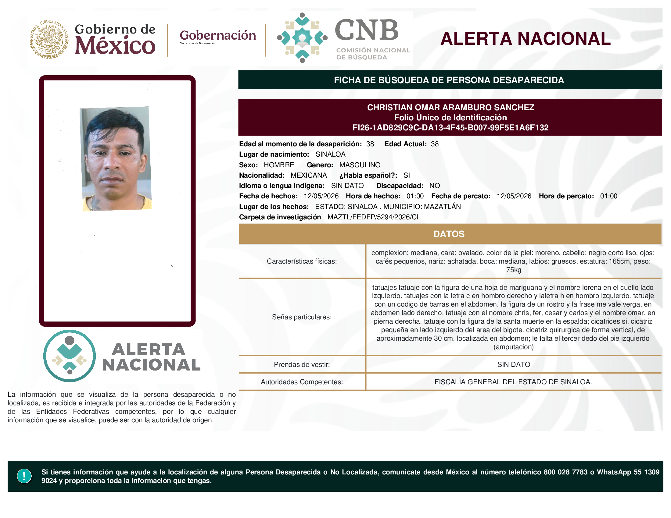 CHRISTIAN OMAR ARAMBURO SANCHEZ