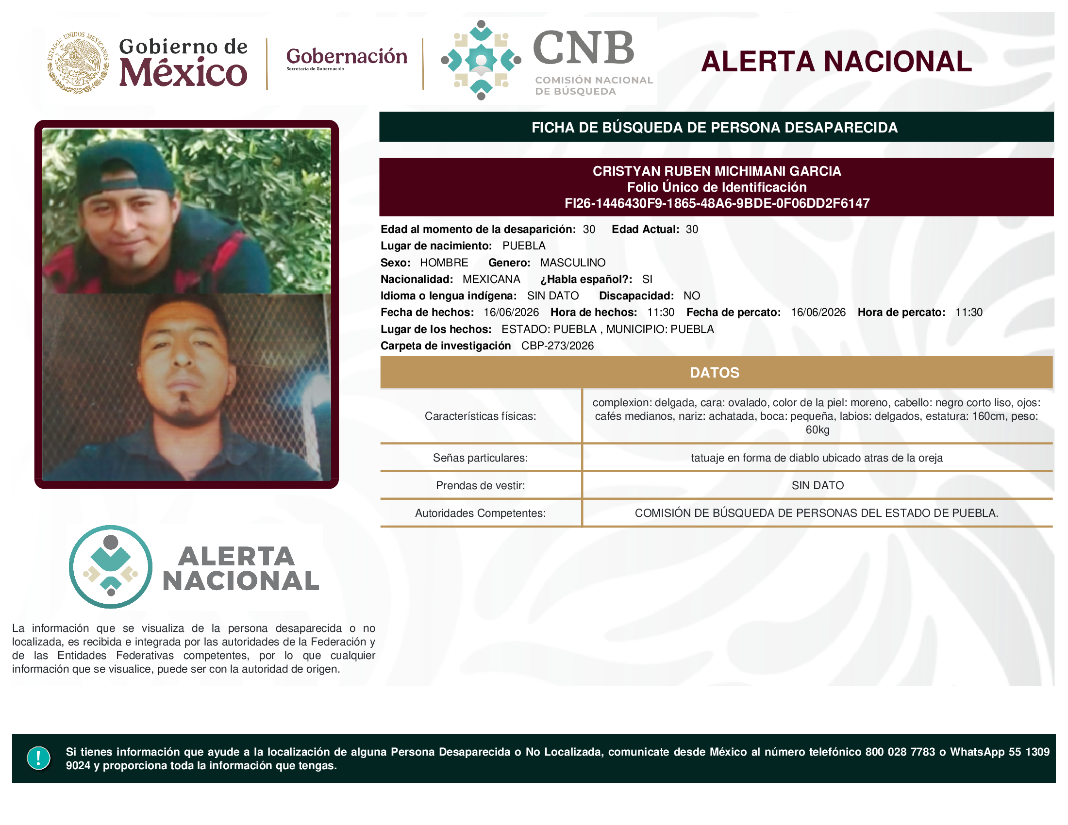 CRISTYAN RUBEN MICHIMANI GARCIA
