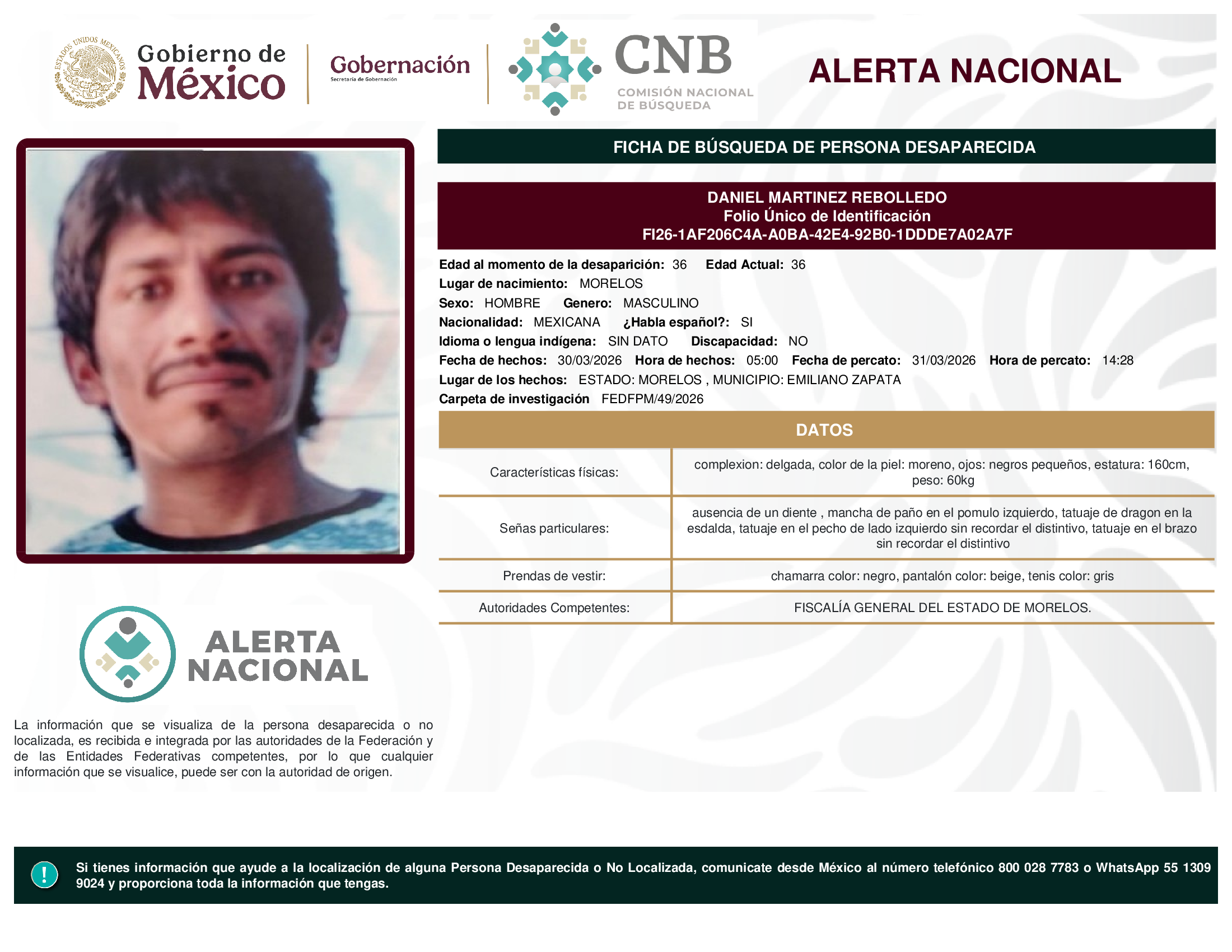 DANIEL MARTINEZ REBOLLEDO